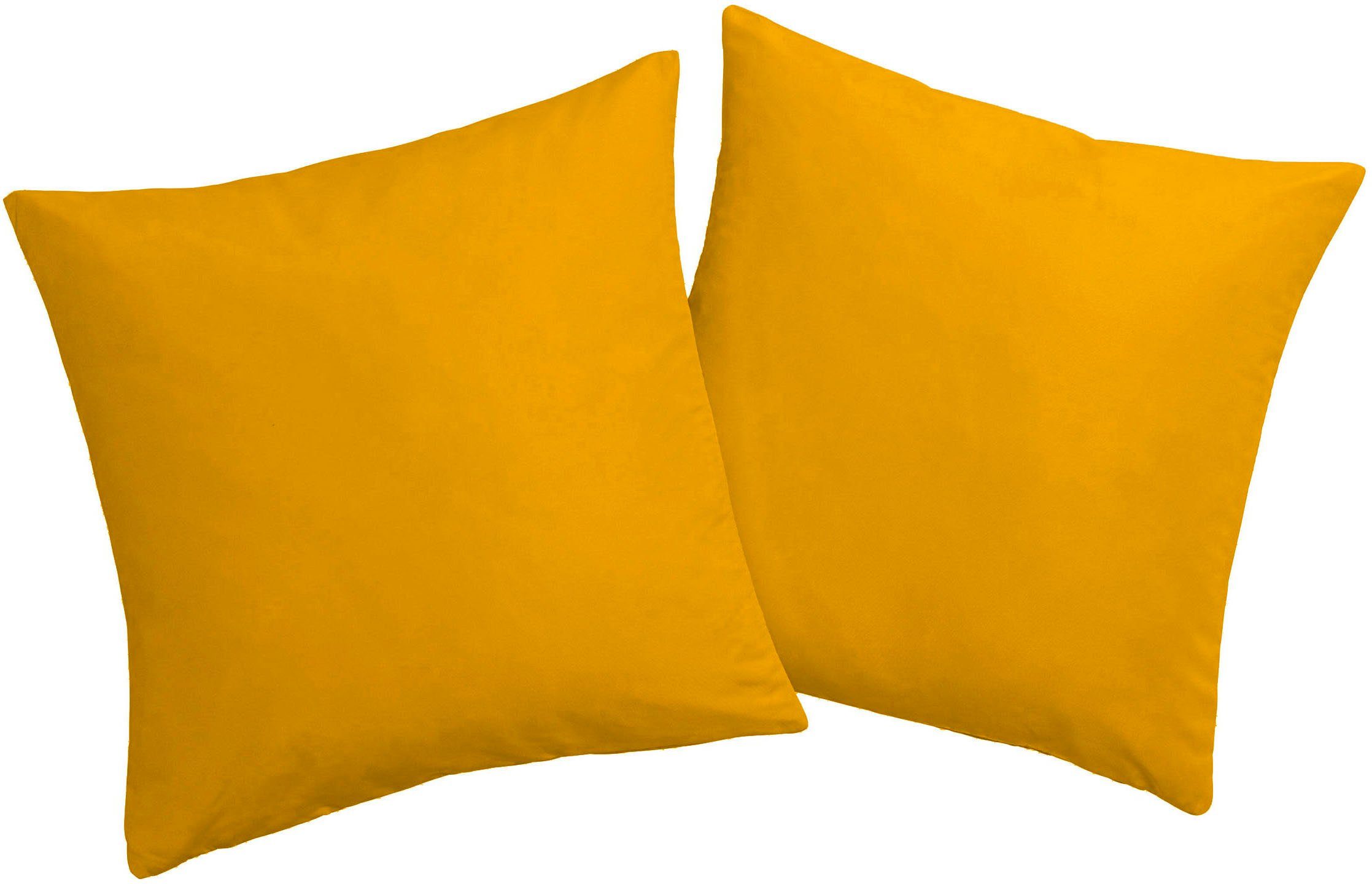 OTTO home Dekokissen Raja, einfarbig, Kissenhüllen ohne Füllung, 40 x 40 cm, 2er-Set, Mikrofaser