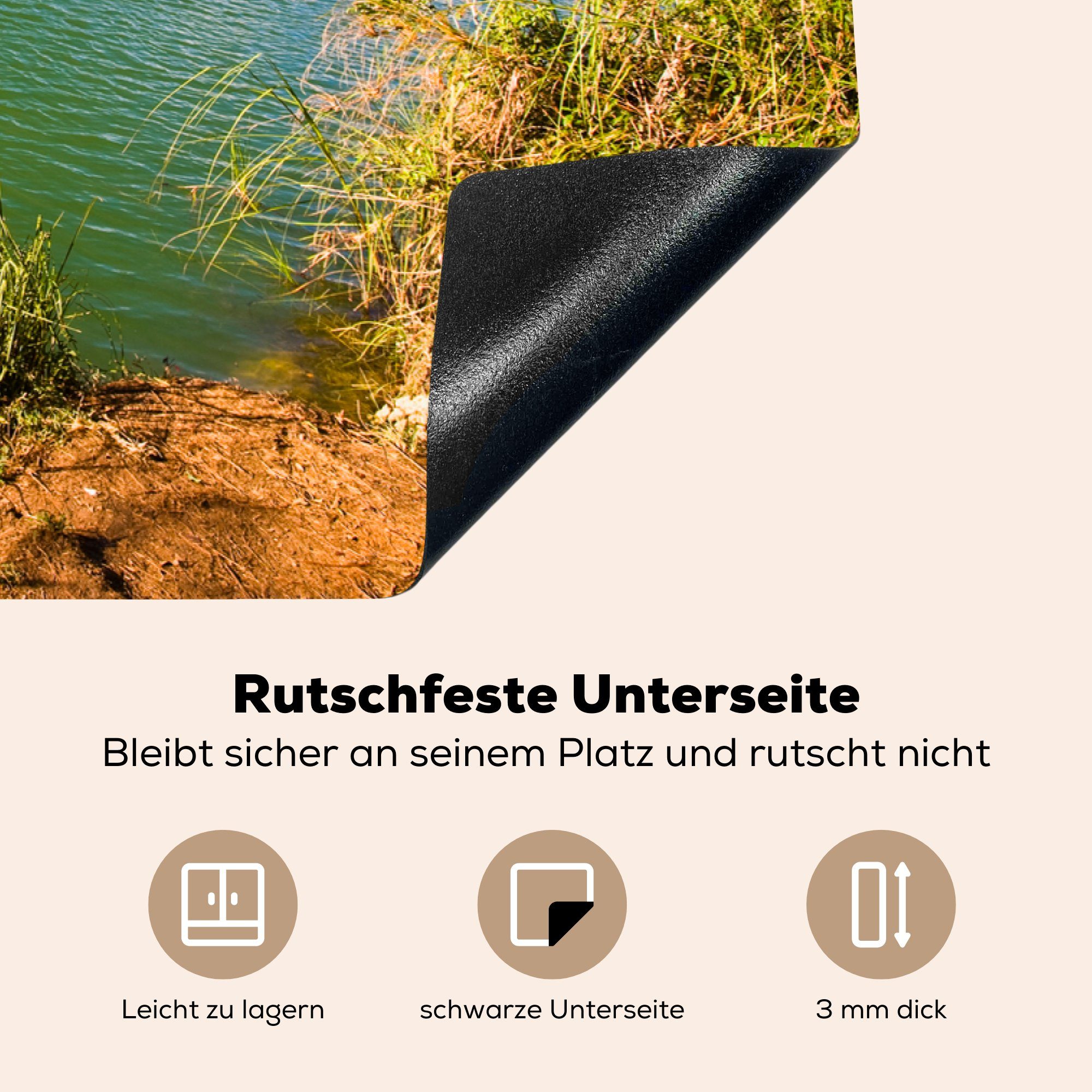 cm, Lagunas die Montebello, tlg), küche, und des 81x52 Ceranfeldabdeckung für Induktionskochfeld Herdblende-/Abdeckplatte Nationalparks Waldlandschaft MuchoWow (1 Busch- de Vinyl, Schutz