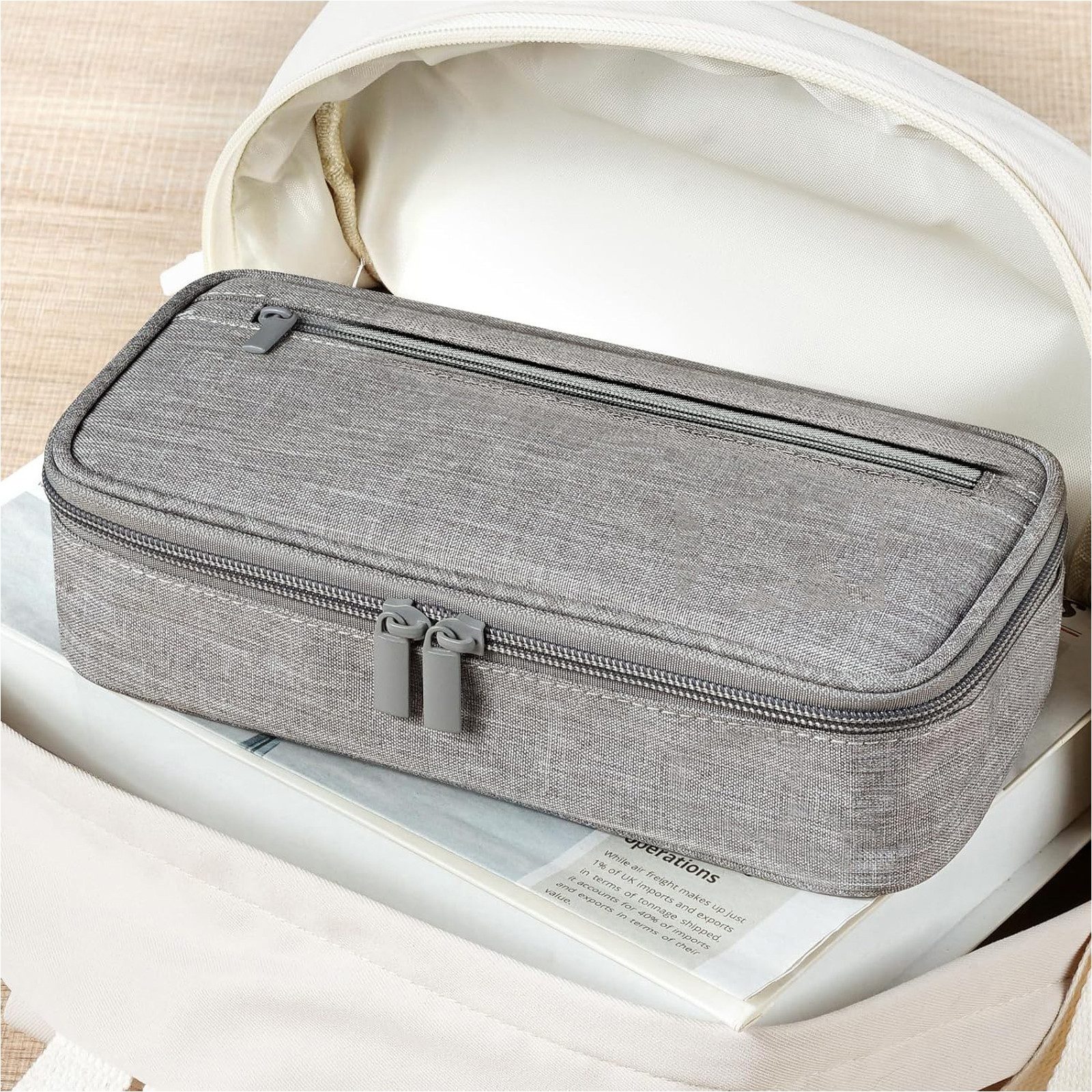 OKWISH Federmäppchen Groß Stifteetui Federtaschen Schreibgeräteetui, (Stifttasche mit Reißverschluss 5 Fach Große Kapazität, 1-tlg., Schreibwarenbeutel Bleistift-Organizer), für Damen Herren Schule Büro Arbeit Studenten Mädchen Jungen Geschenk