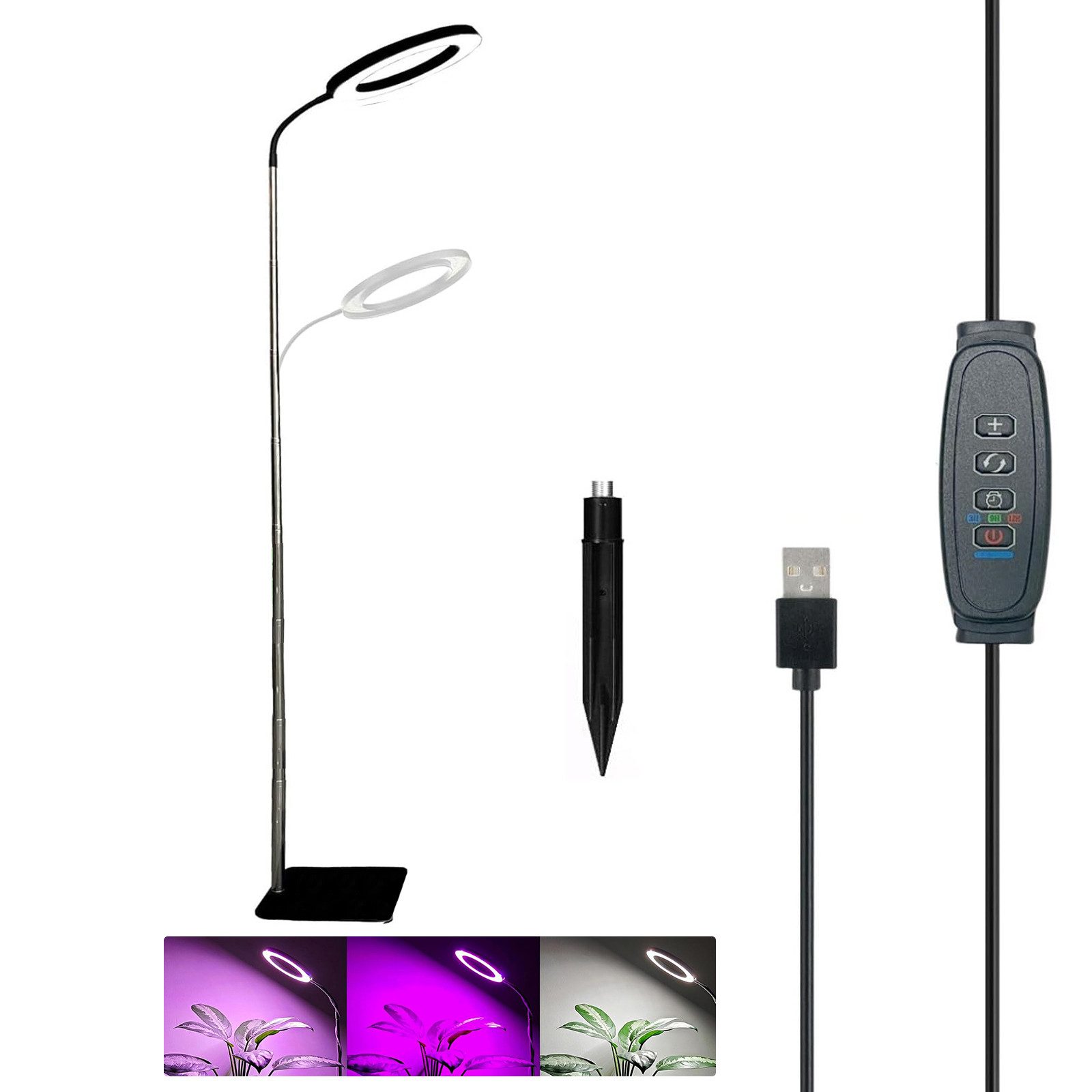 MUPOO Pflanzenlampe 72s LED Bodenpflanzenlicht Vollspektrum günstig online kaufen