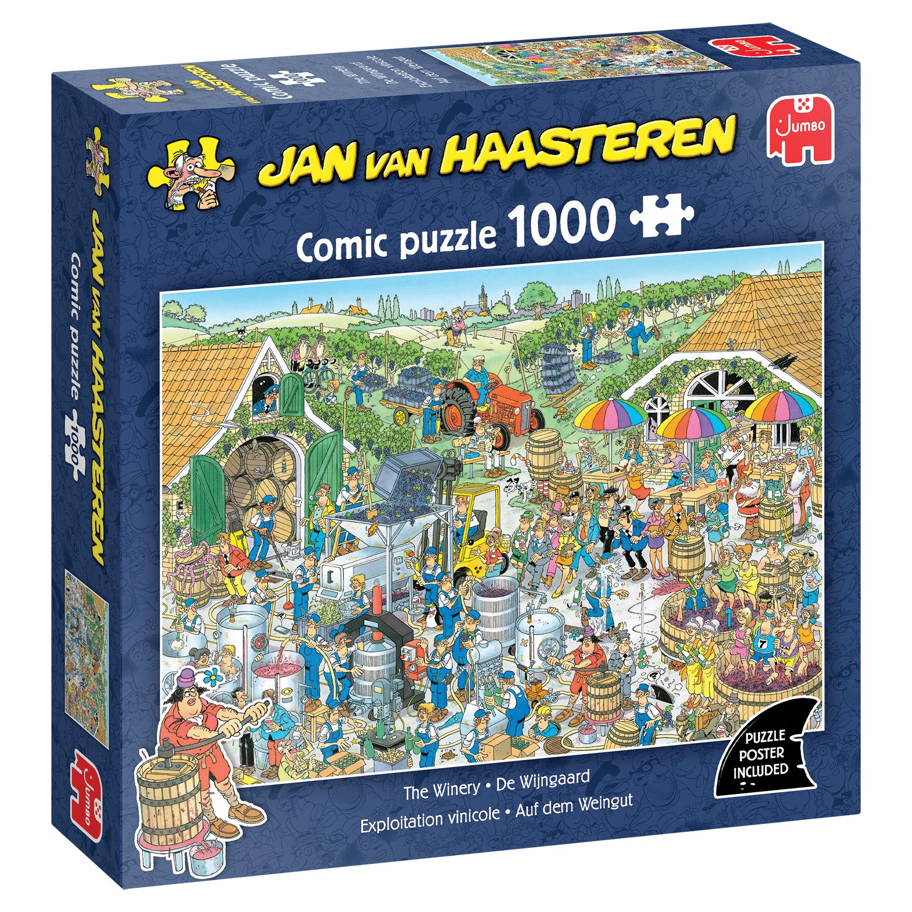 Jan van Haasteren Puzzle Jan van Haasteren, Auf dem Weingut, 1000 Teile Puzzle, 1000 Puzzleteile