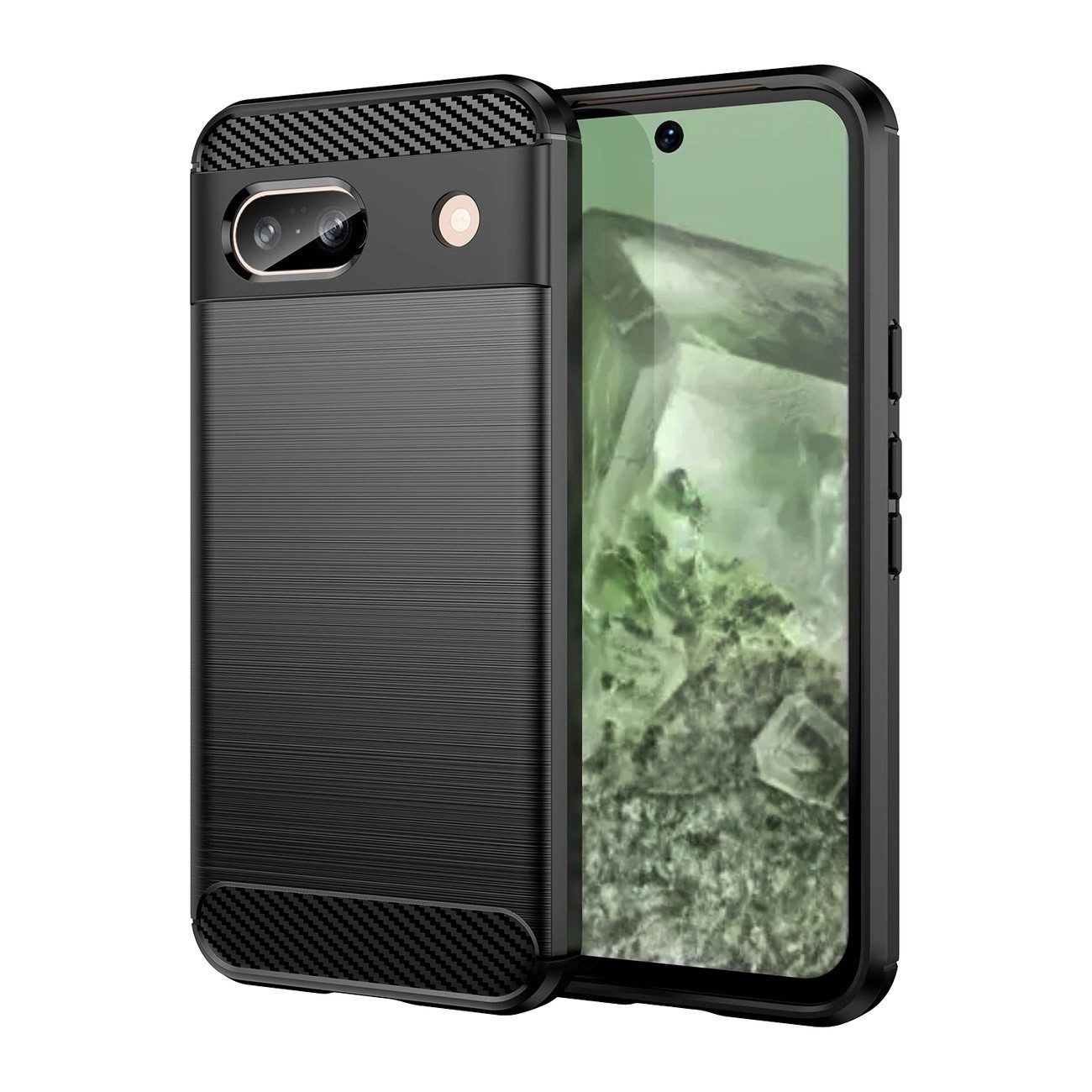 COFI 1453 Bumper Carbon-Hülle kompatibel mit Google Pixel 8A