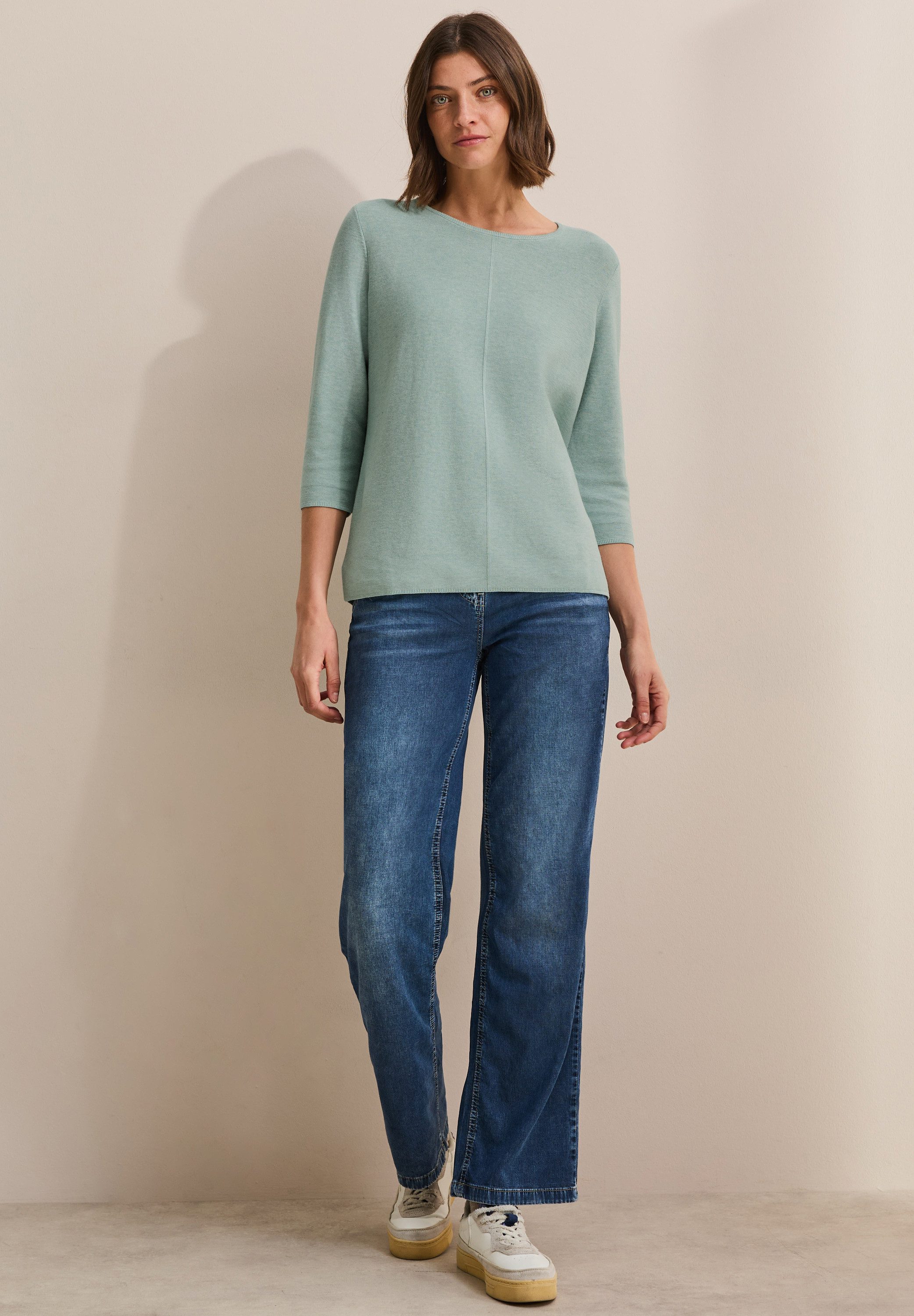 CECIL Strickpullover mit 3/4 Ärmeln