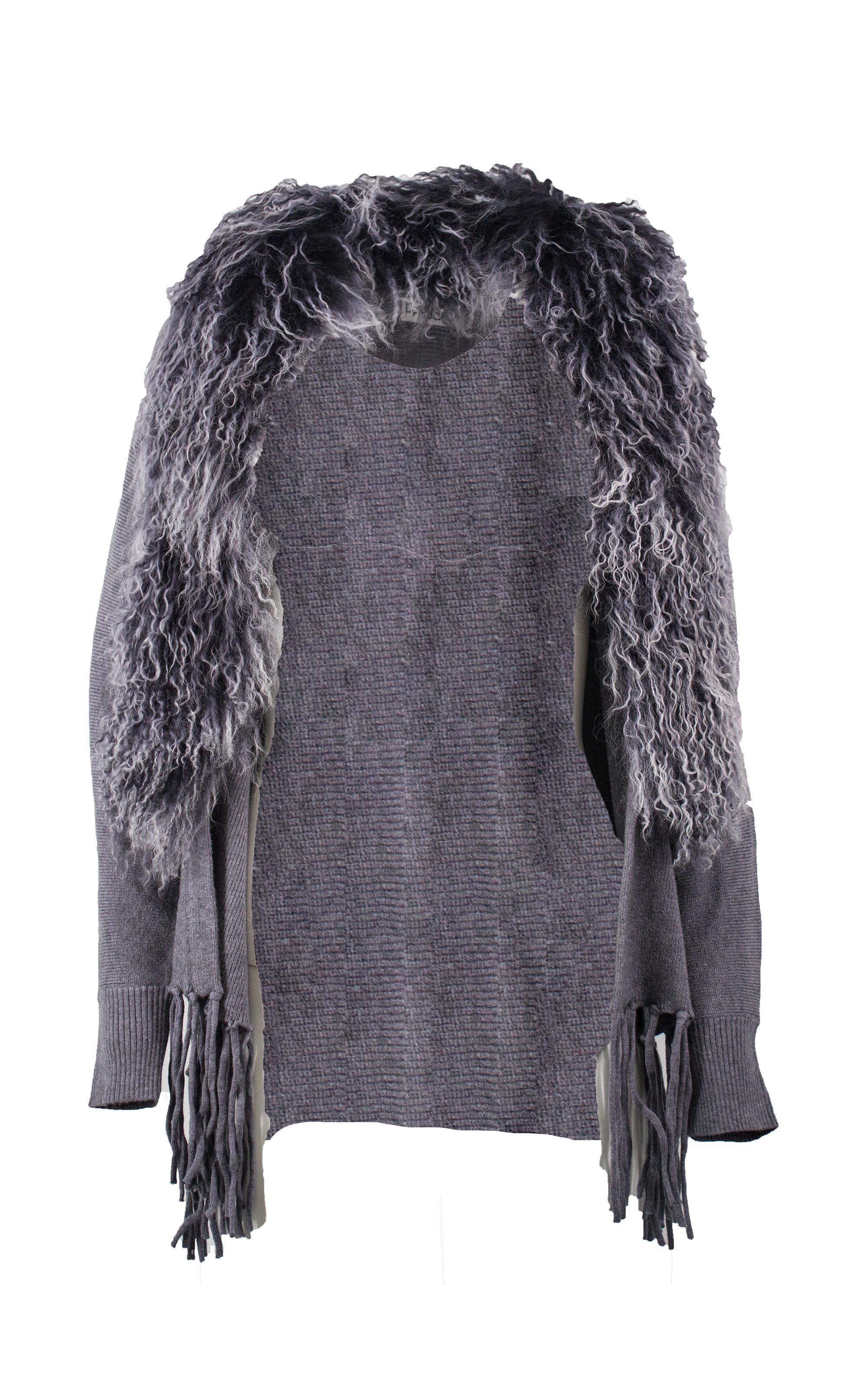 Passioni Cardigan mit flauschigem Wollkragen günstig online kaufen