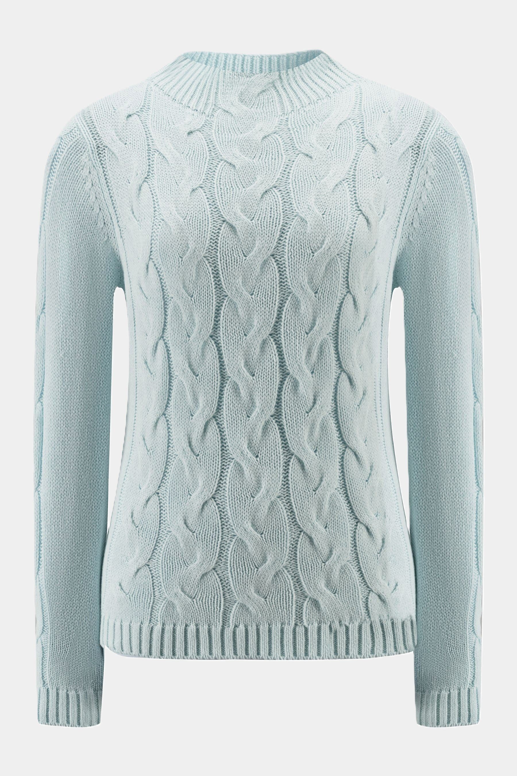 Cassis Strickpullover Cassis Pullover mit Zopfmuster auf der Vorderseite - PALE BLUE