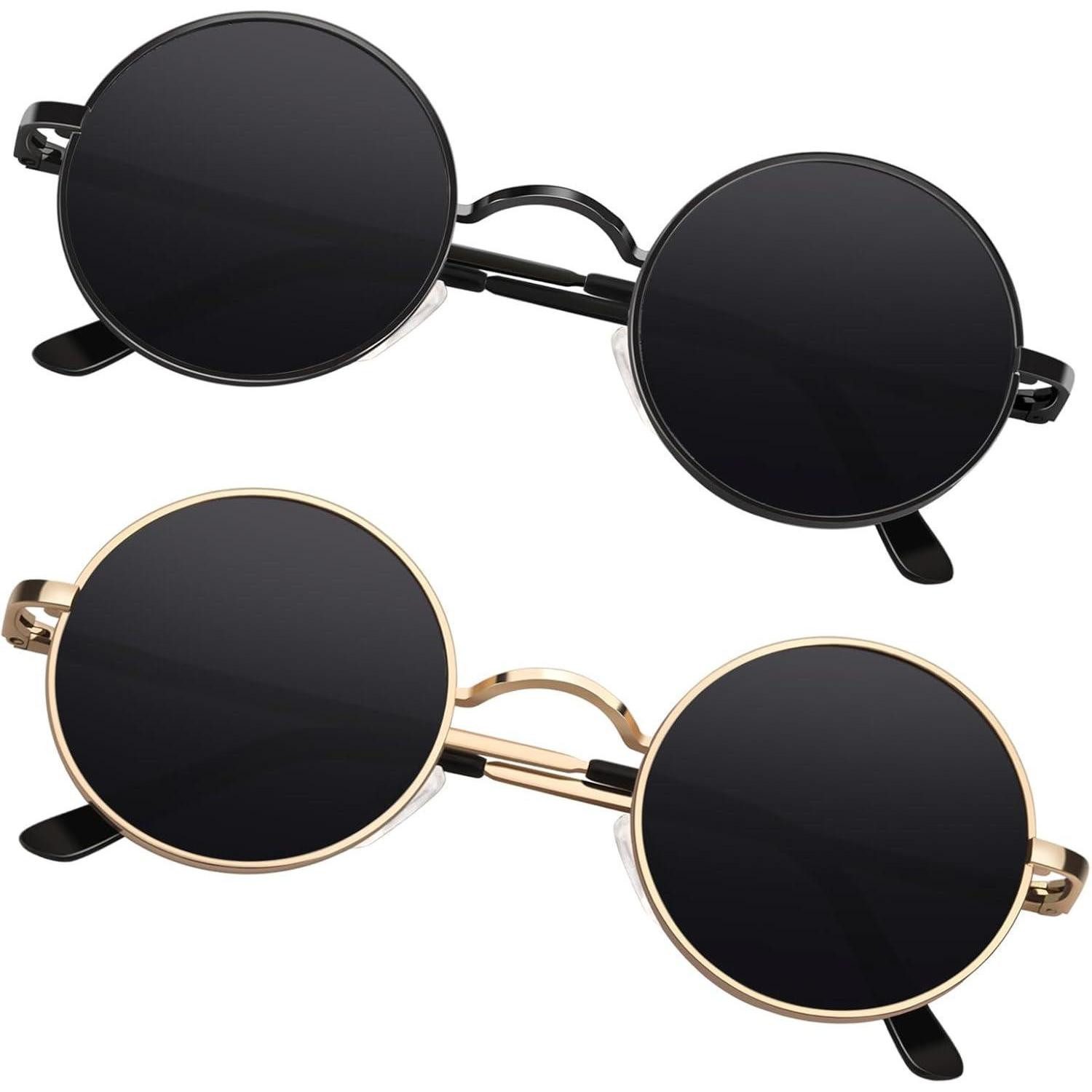LuxusKollektion Retrosonnenbrille Sonnenbrille Herren Polarisiert 2 Schwarz Schwarz & Gold Schwarz