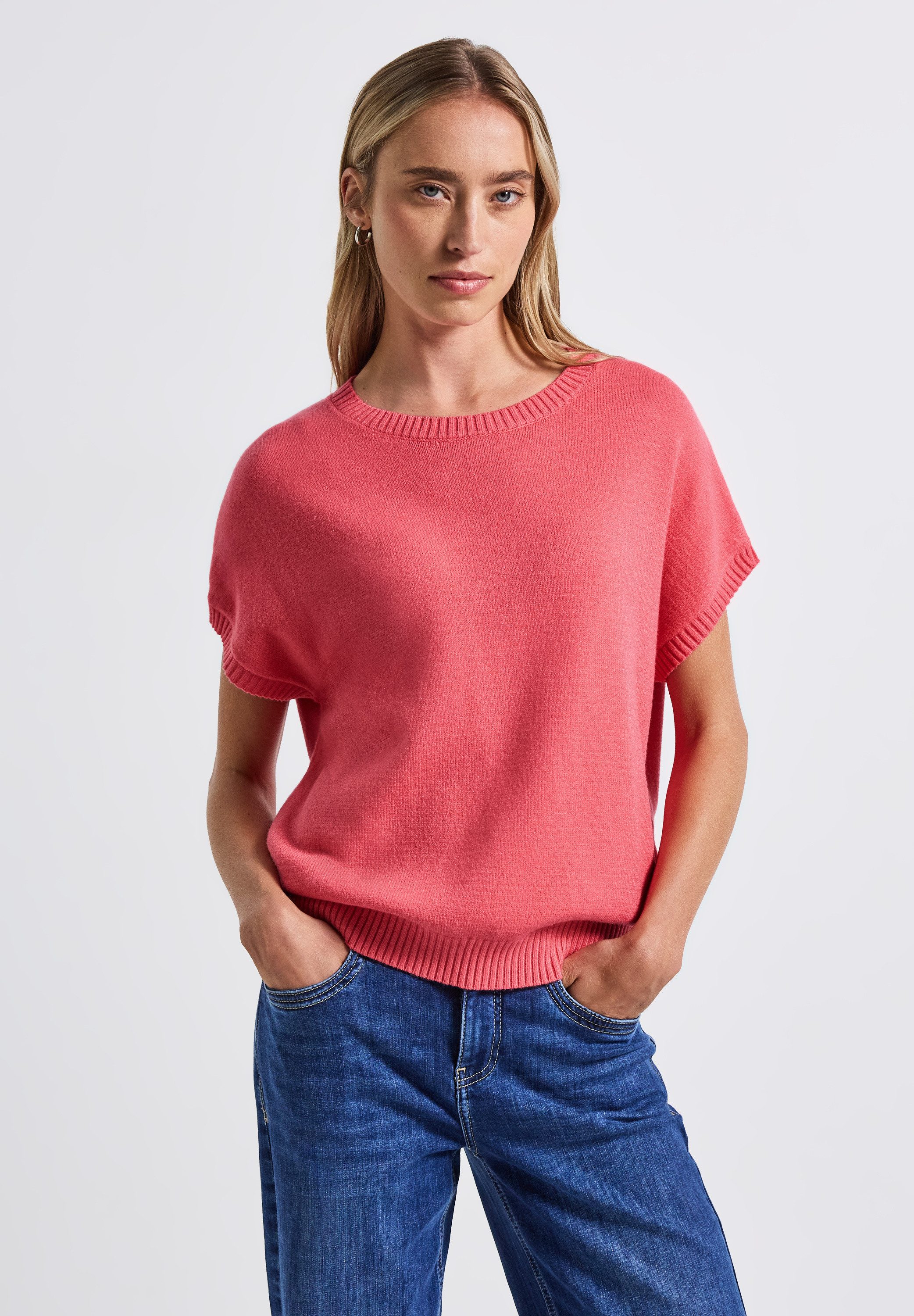 STREET ONE Kurzarmpullover aus Feinstrick