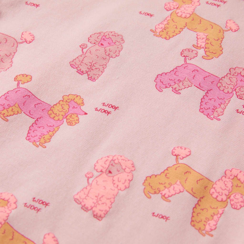 vidaXL Pyjama Kinderpyjama mit Kurzen Ärmeln Hellrosa 104