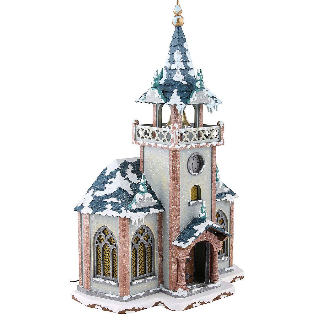 Hubrig Volkskunst GmbH Schwibbogen Winterhaus Kirche (31cm) von Hubrig Volkskunst