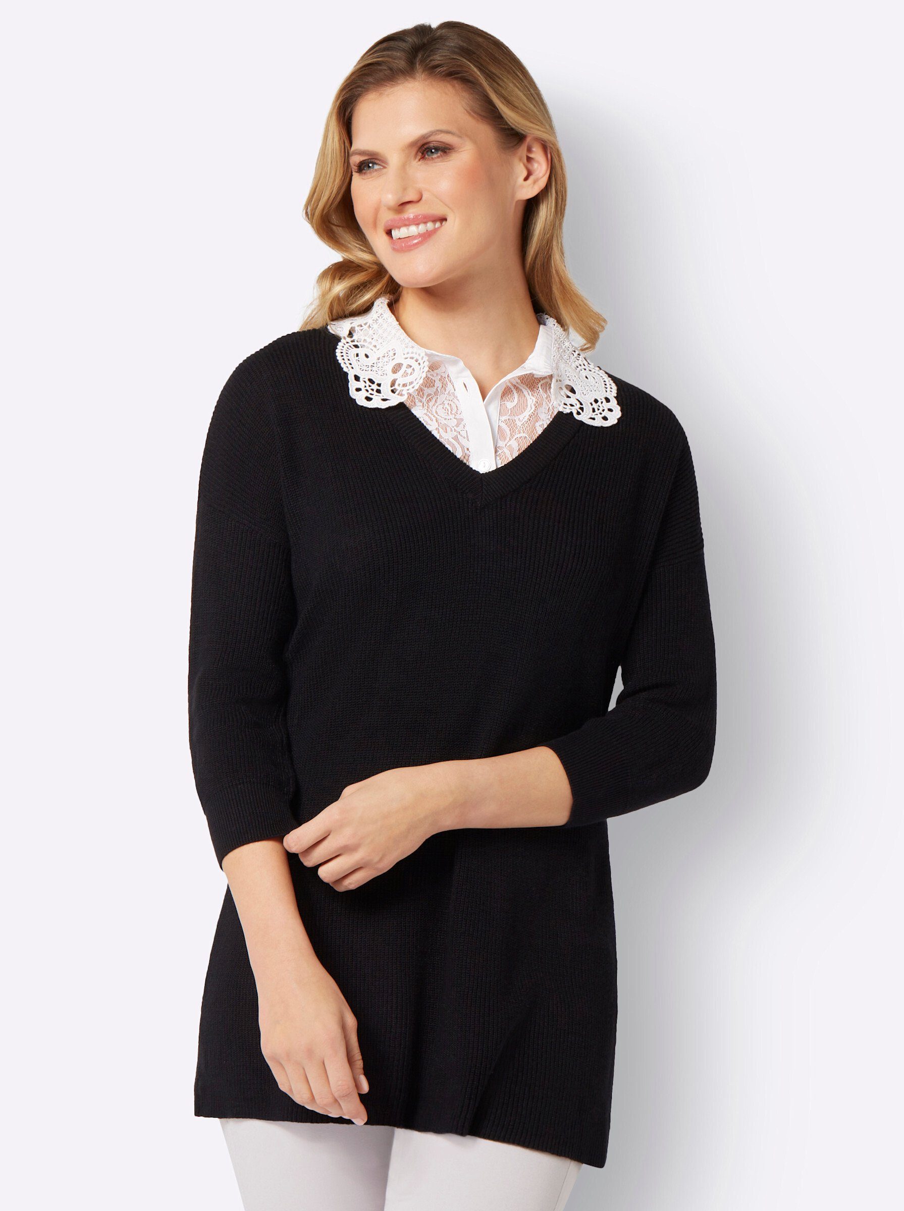 Sieh an! Blusentop Blusenkragen . günstig online kaufen