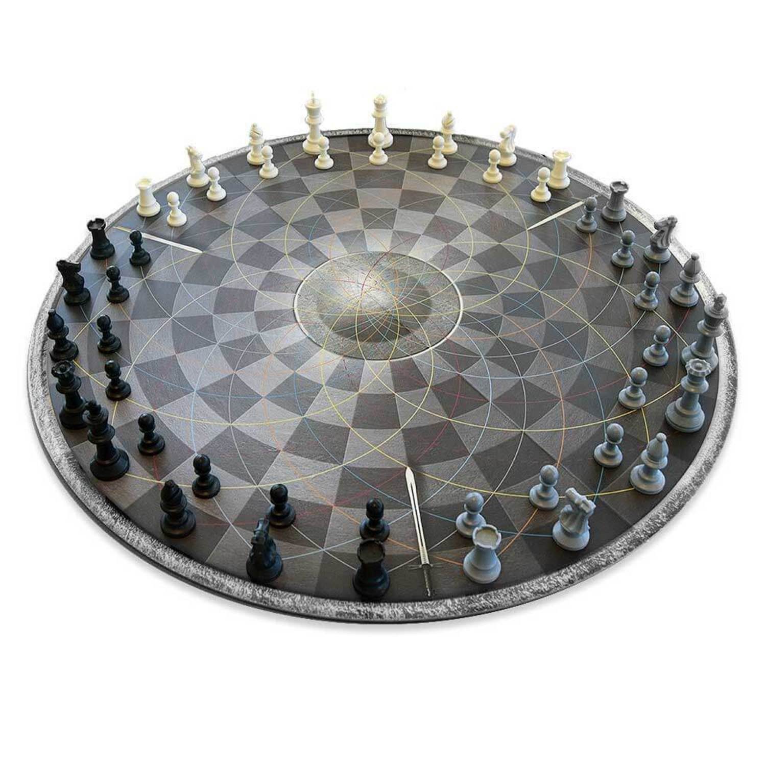 Mikamax Spiel Schach für drei Schachspiel mit 48 Schachfiguren
