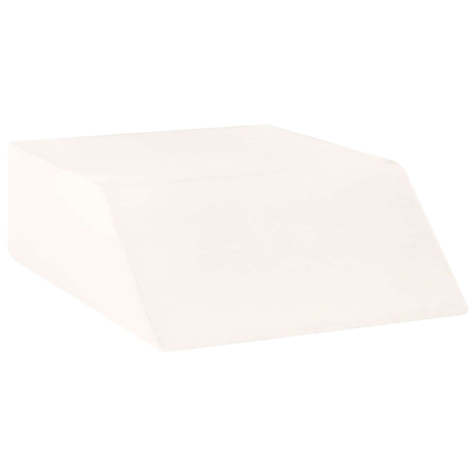 vidaXL Kopfkissen Beinkissen Uni Weiß 63 x 52 x 19,5 cm PU-Schaum, Bezug: Samt