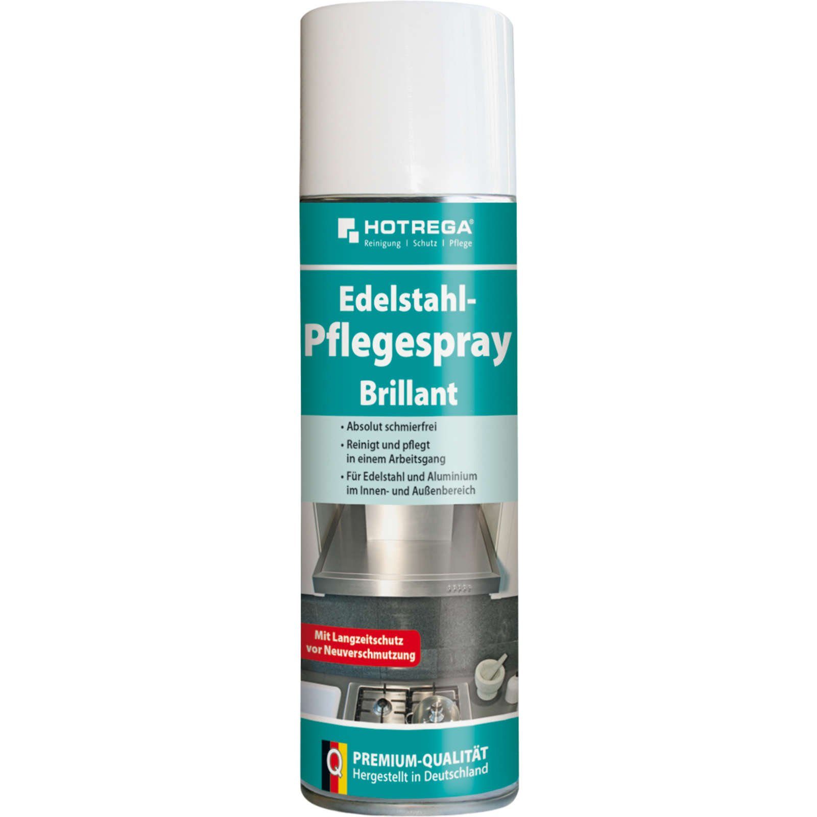 HOTREGA® Edelstahl Pflegespray Brillant Edelstahl- und Aluminiumreiniger 300ml Edelstahlreiniger