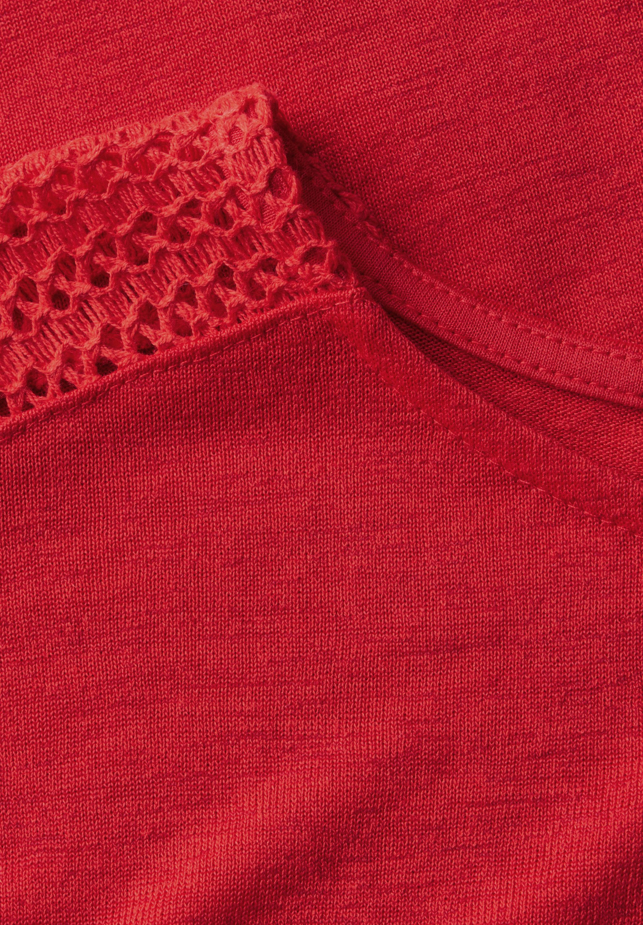 STREET ONE T-Shirt mit Spitzendetail