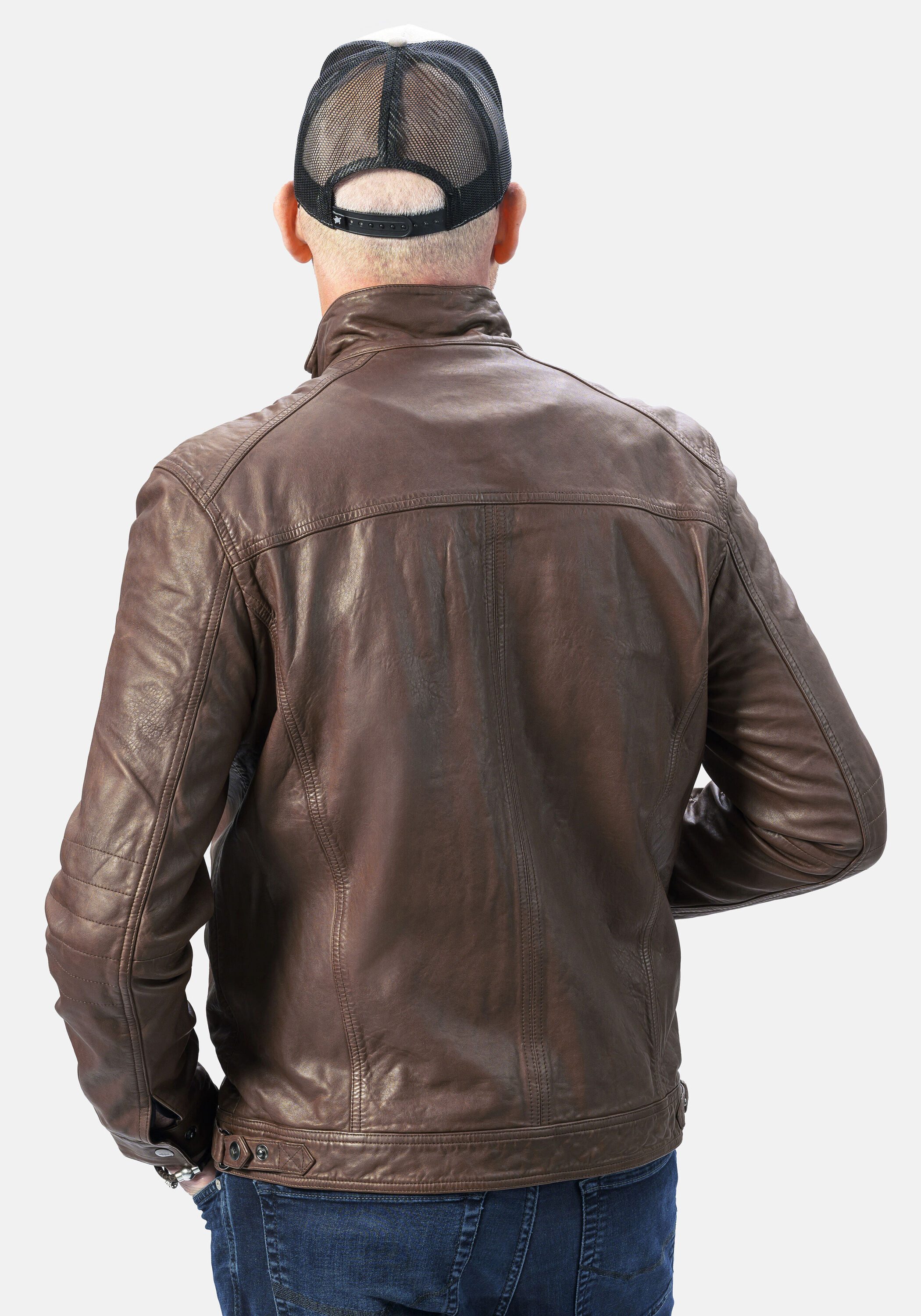 18N62 Lederjacke NEGASCON (1-St) aus weichem Leder