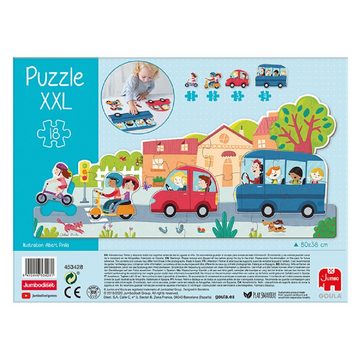 Goula Puzzle Goula 453428 Puzzle XXL Stadt, Holzpuzzle, 18 Puzzleteile