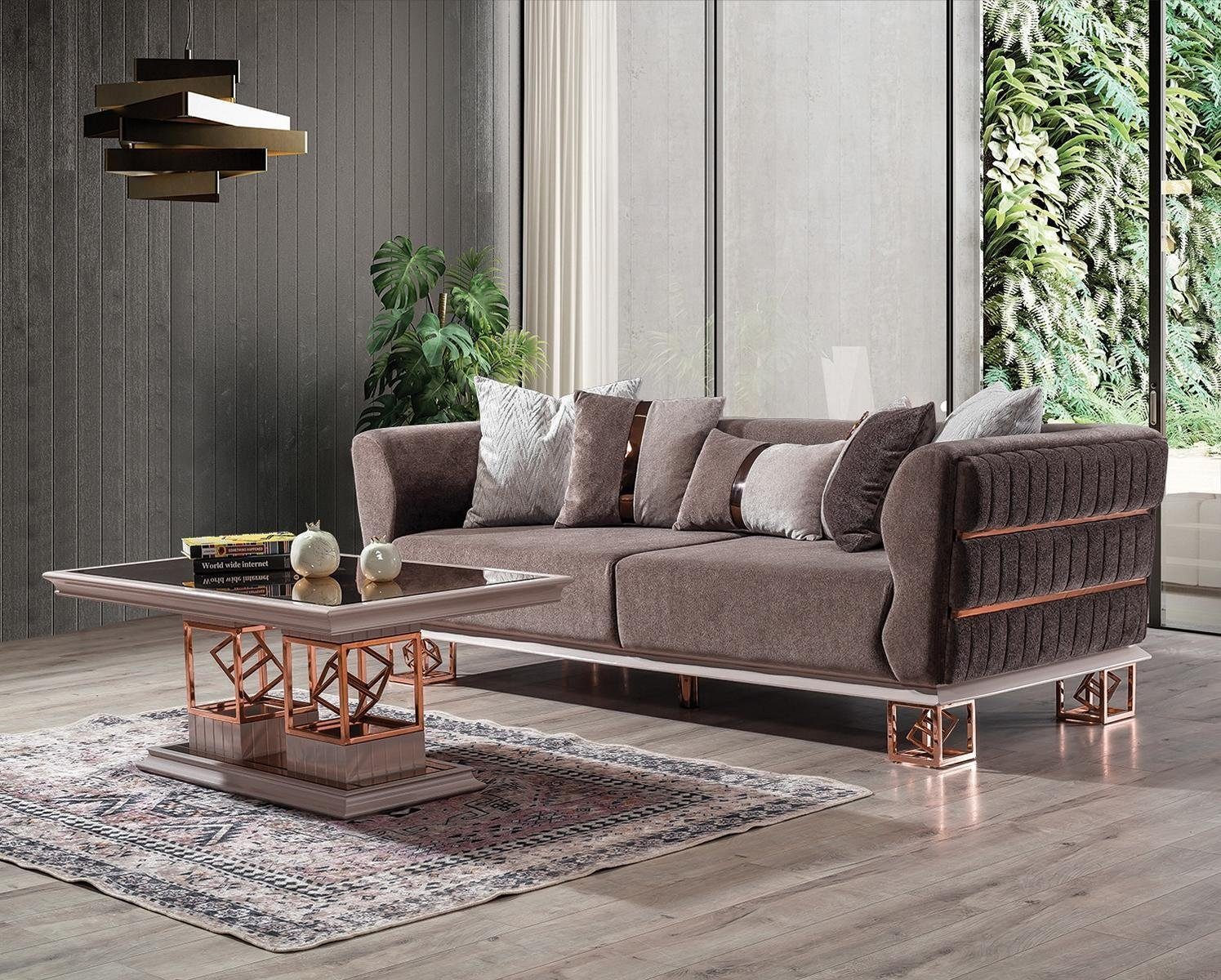 Wohnzimmer Design Stil 3-Sitzer Möbel Couch Sofas Sofa Sitzer JVmoebel 3 Dreisitz Sitz