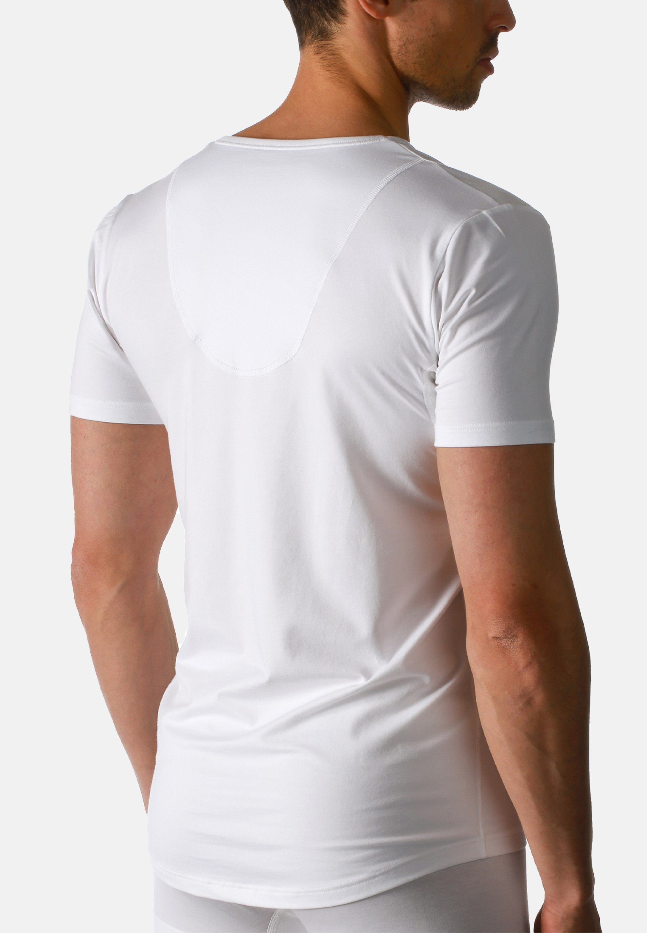 Cotton Weiß Pack 2er / Dry Unterhemd Thermoregulierend 2-St) - Mey Shirt - Kurzarm Baumwolle Unterhemd (Spar-Set,