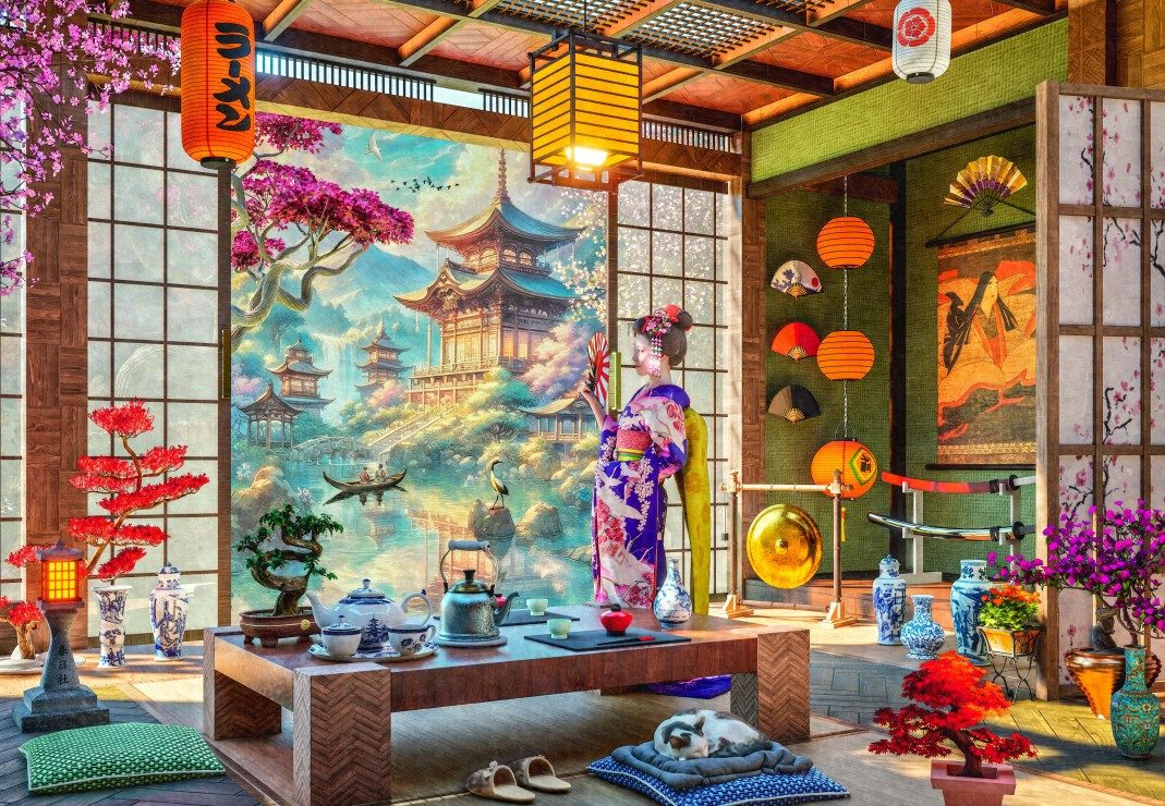 Bluebird Puzzle Puzzle Japanischer Teesalon, Puzzleteile