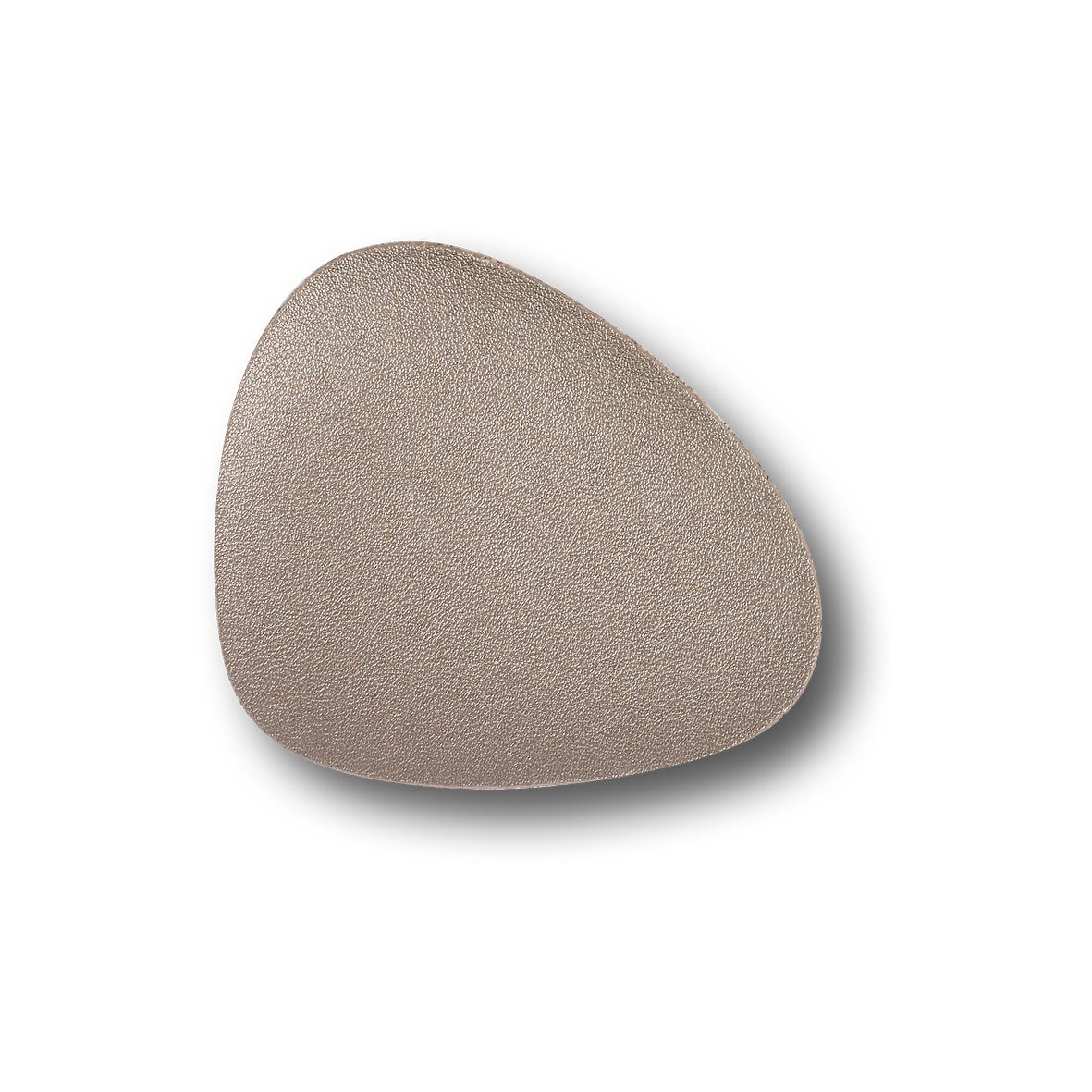Zeller Present Glas untersetzer-Set, Kunstleder (100% PVC), 6-tlg., Kunstleder, taupe, 12 x 10 cm