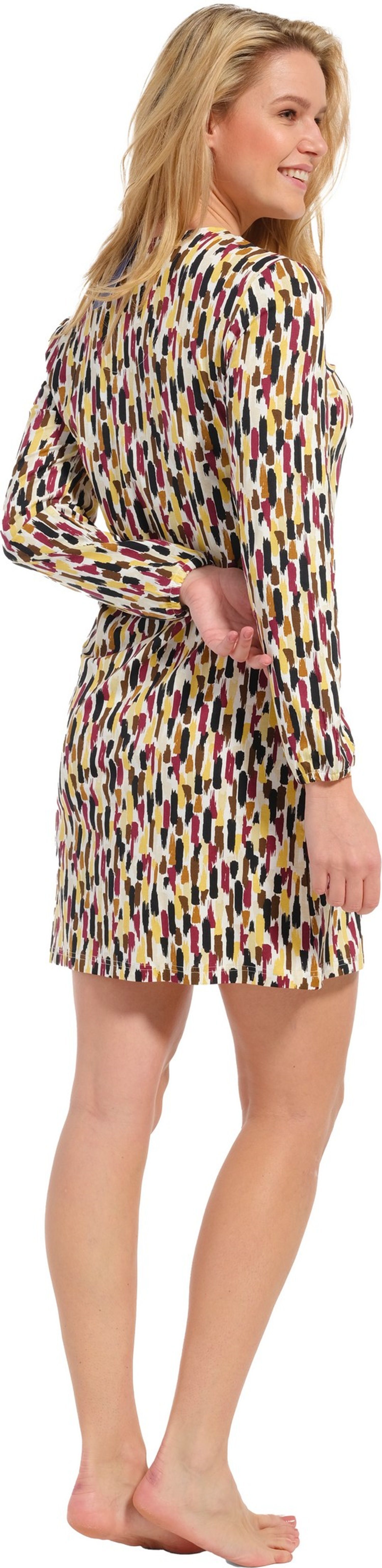 (1-tlg) mit Design Arm Schlafshirt Modisches Damen Pastunette Nachthemd langem