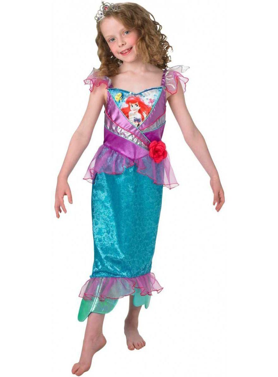 Rubie´s Prinzessin-Kostüm Disney Prinzessin Arielle Glanzkostüm für Kinder, Klassische Märchenprinzessin aus dem Disney Universum