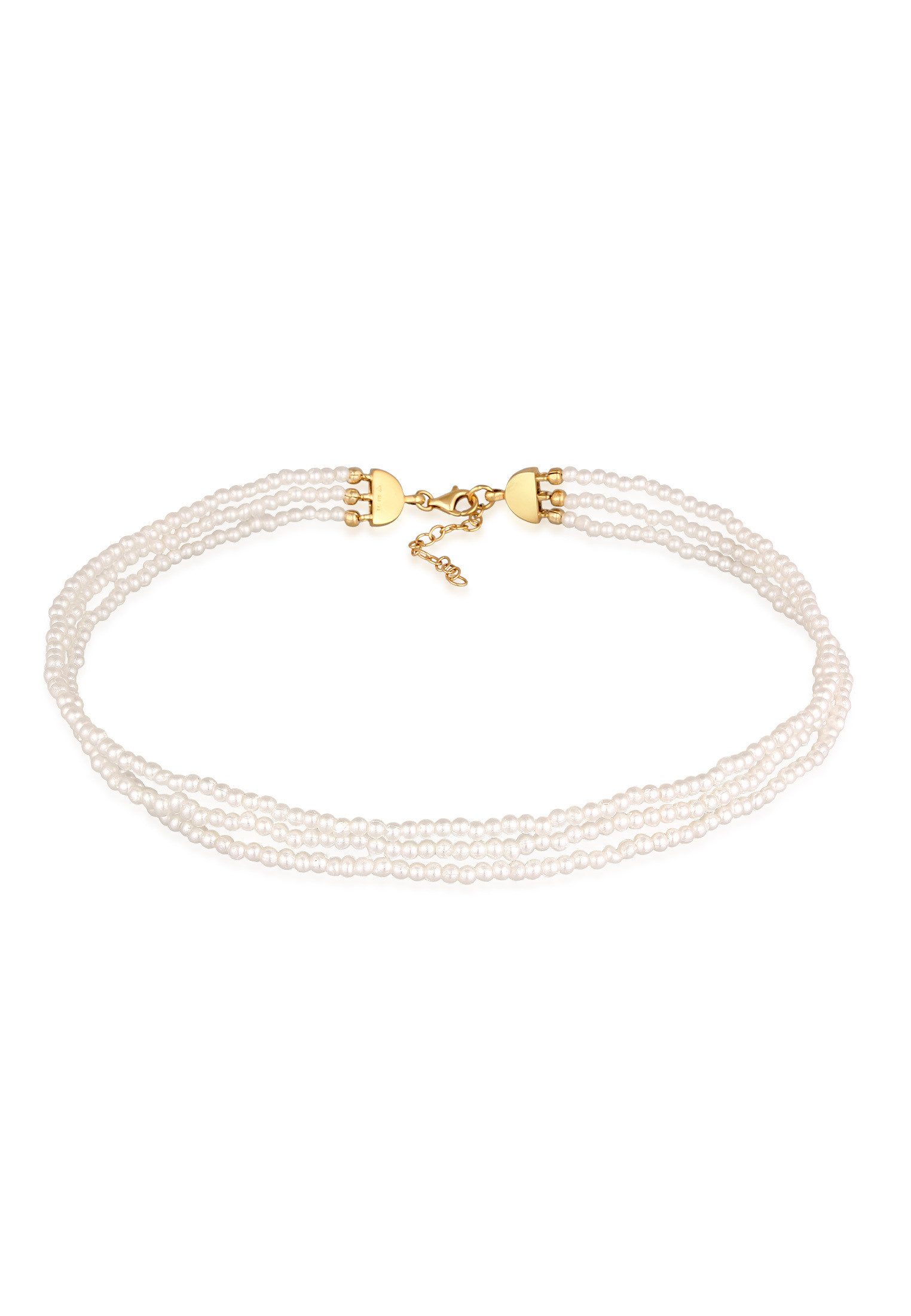 Elli Perlenkette Synthetische Perlen Choker Brautschmuck 925 Silber