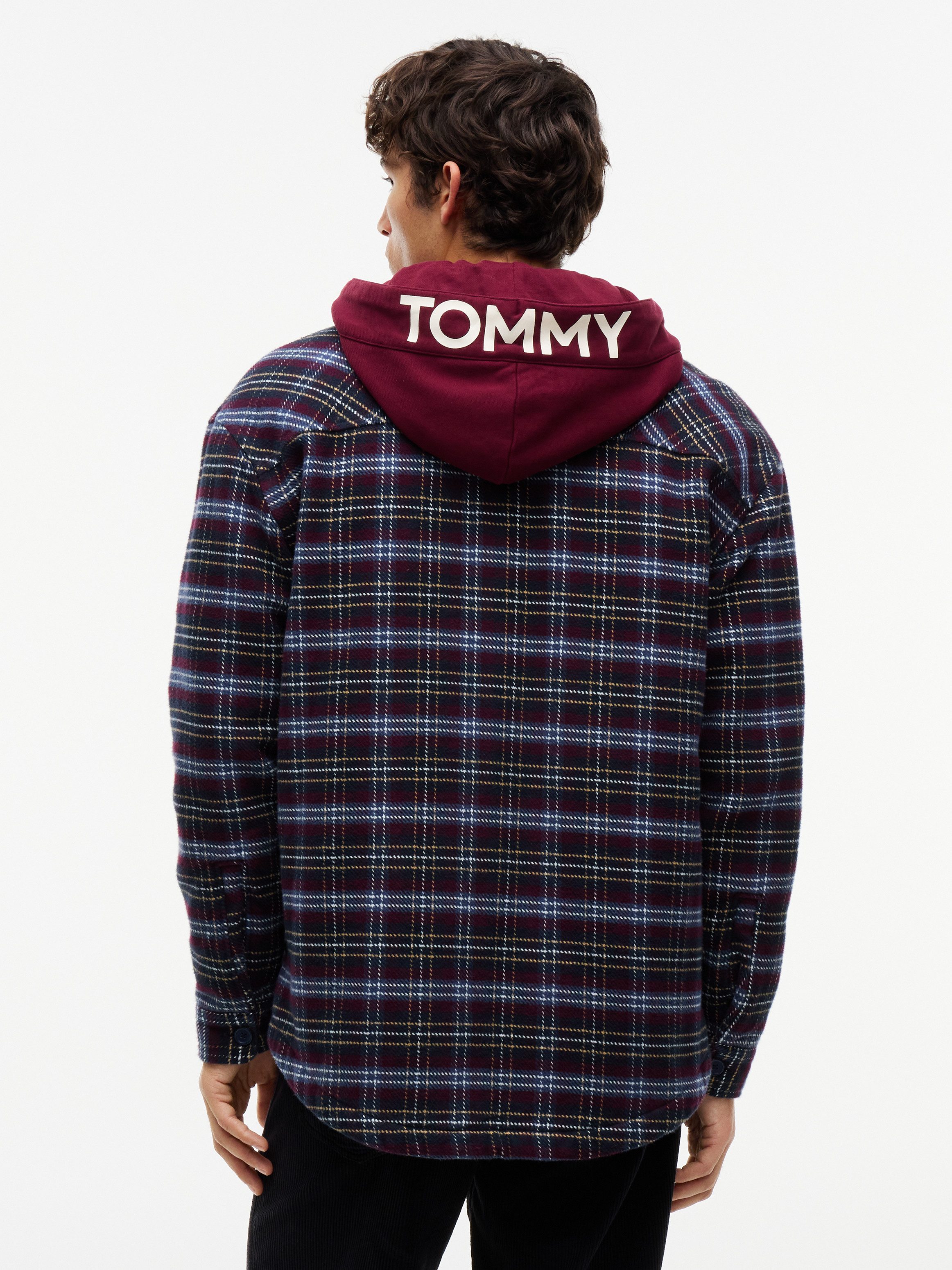 Tommy Jeans Hemdjacke TJM LOGO HOODED OVERSHIRT Oversized Fit – Bild 3 von 5