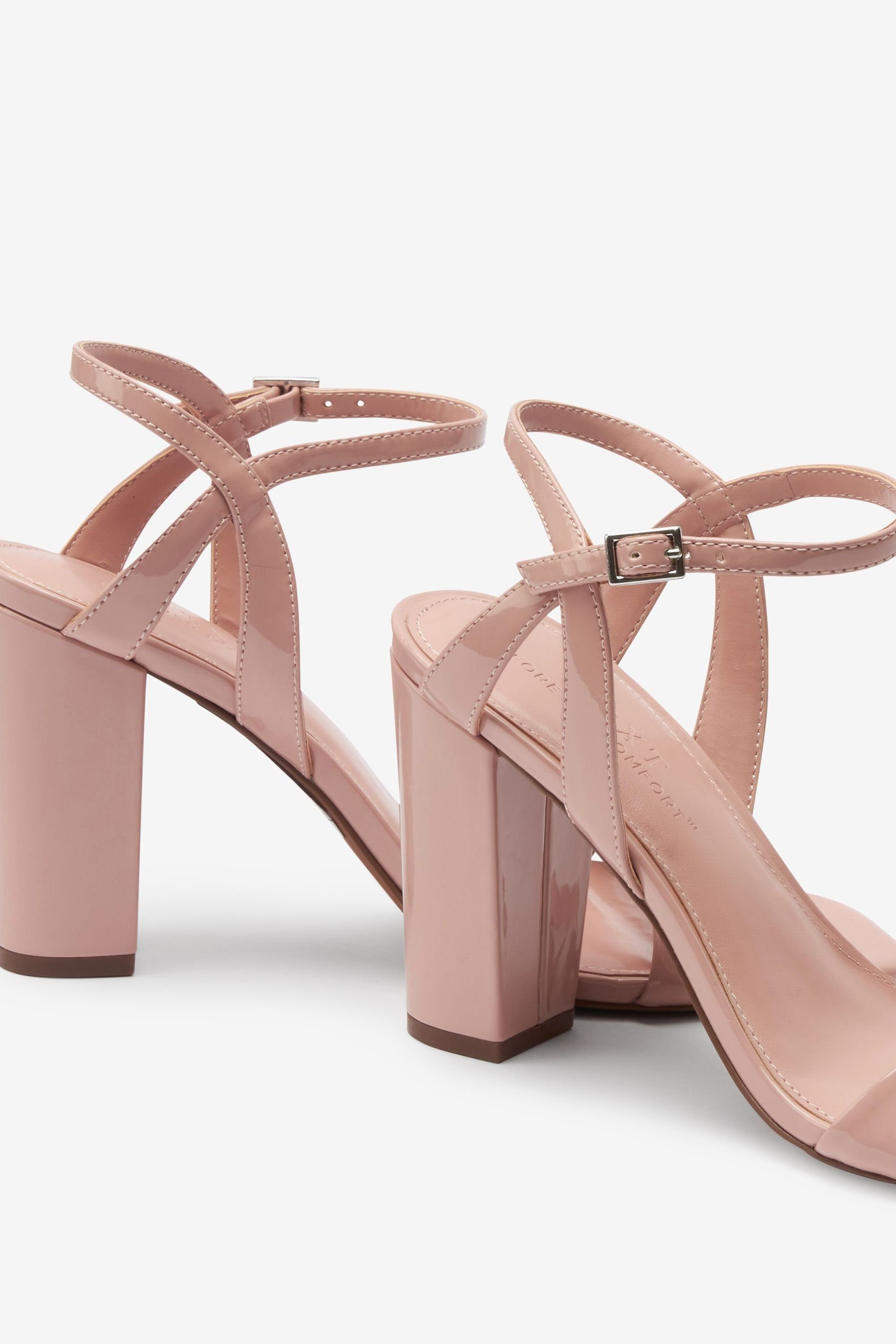 Blockabsatz Pink Sandalette (1-tlg) Next Nougat Forever Sandaletten mit Comfort®