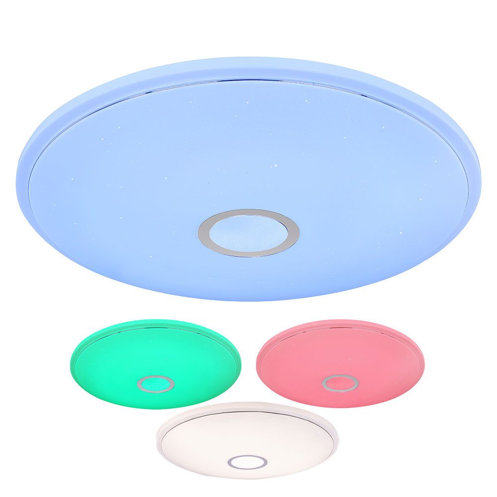 GLOBO LIGHTING Smarte LED-Leuchte, LED-Leuchtmittel fest verbaut, Kaltweiß, Warmweiß, Neutralweiß, Tageslichtweiß, Farbwechsel, Smart Home RGB LED Decken Lampe DIMMBAR Stern Effekt