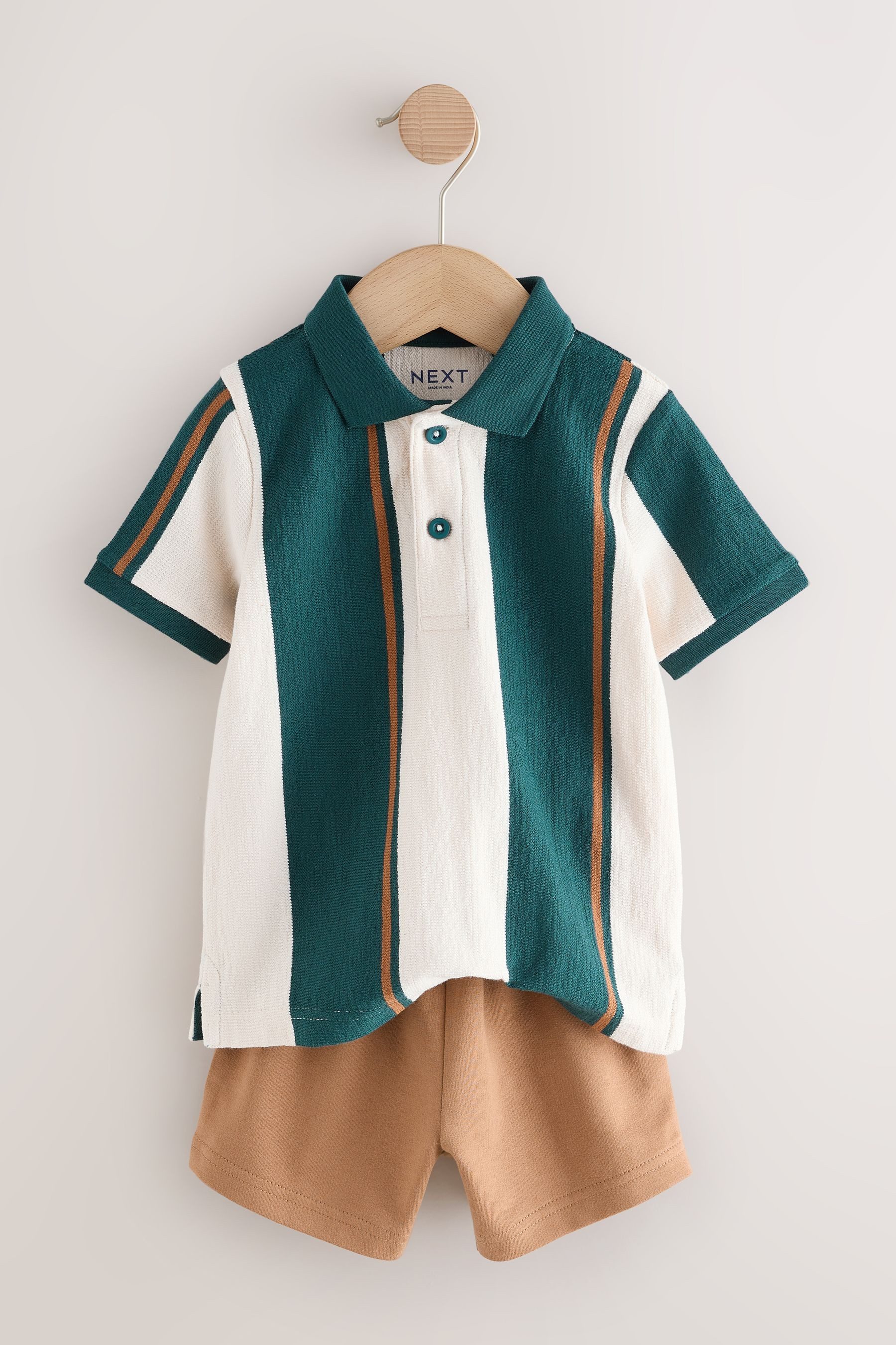 Next Hemd & Hose Kurzärmeliges Poloshirt und Shorts im Set (2-tlg)