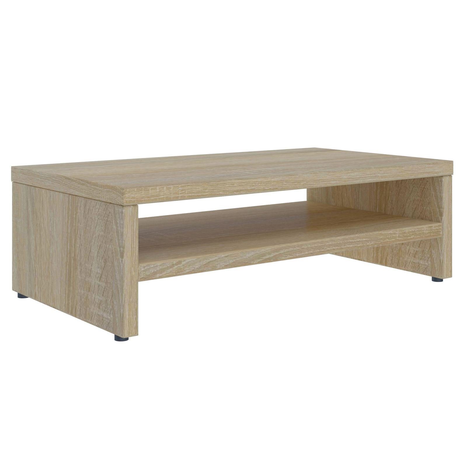 CARO-Möbel Monitorständer SUBIDA, (Bildschrimerhöhung mit Ablagefach Schreibtischaufsatz sonoma eiche)