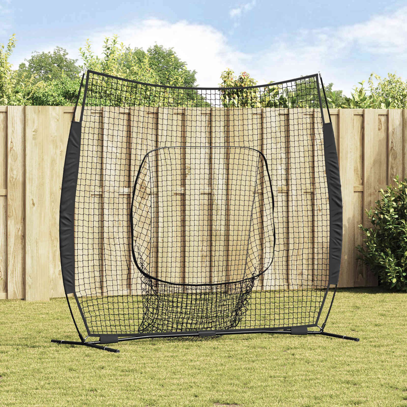 vidaXL Baseball Baseball-Übungsnetz Schwarz 250 x 106 x 209 cm Polyester (1-St)