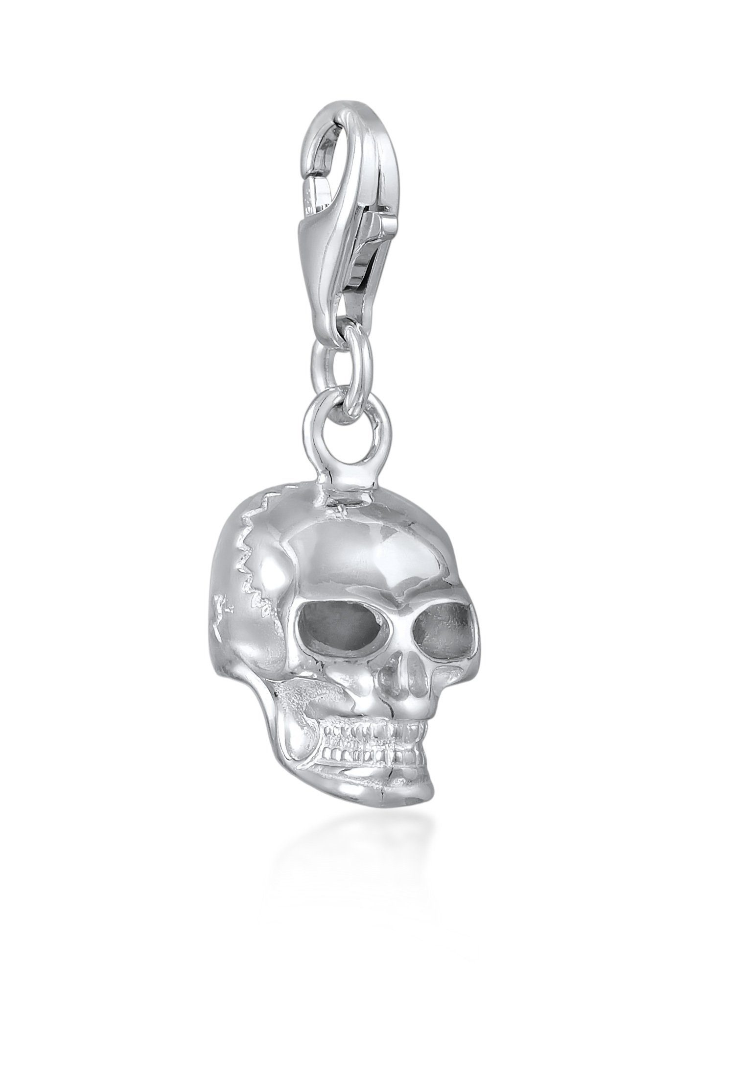Nenalina Charm-Einhänger Totenkopf Anhänger 925 Silber, Totenkopf
