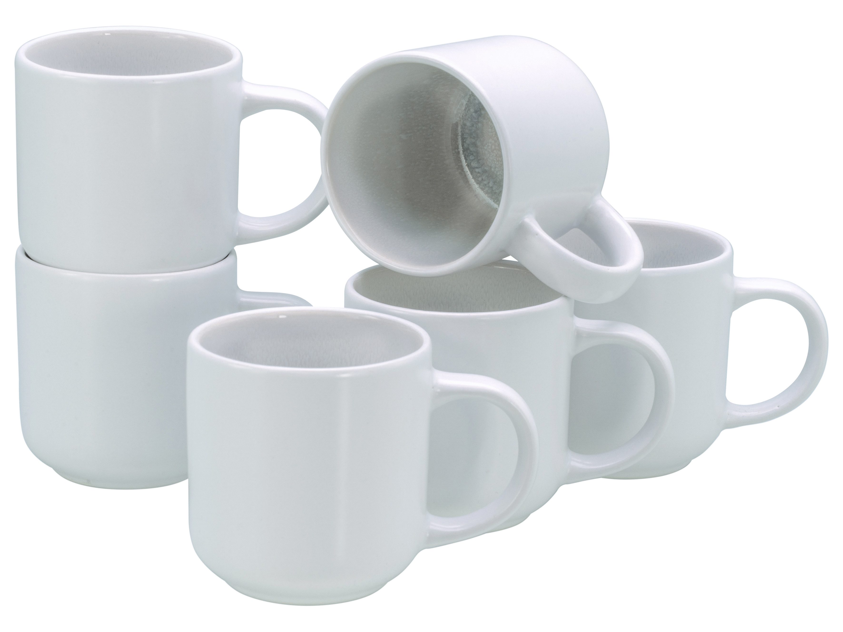 OTTO home Becher modernes 6-teiliges Kaffeebecher-Set Lykk, 6-tlg., Steinzeug, hohe Haltbarkeit, spülmaschinen- & mikrowellengeeignet, Reaktivglasur