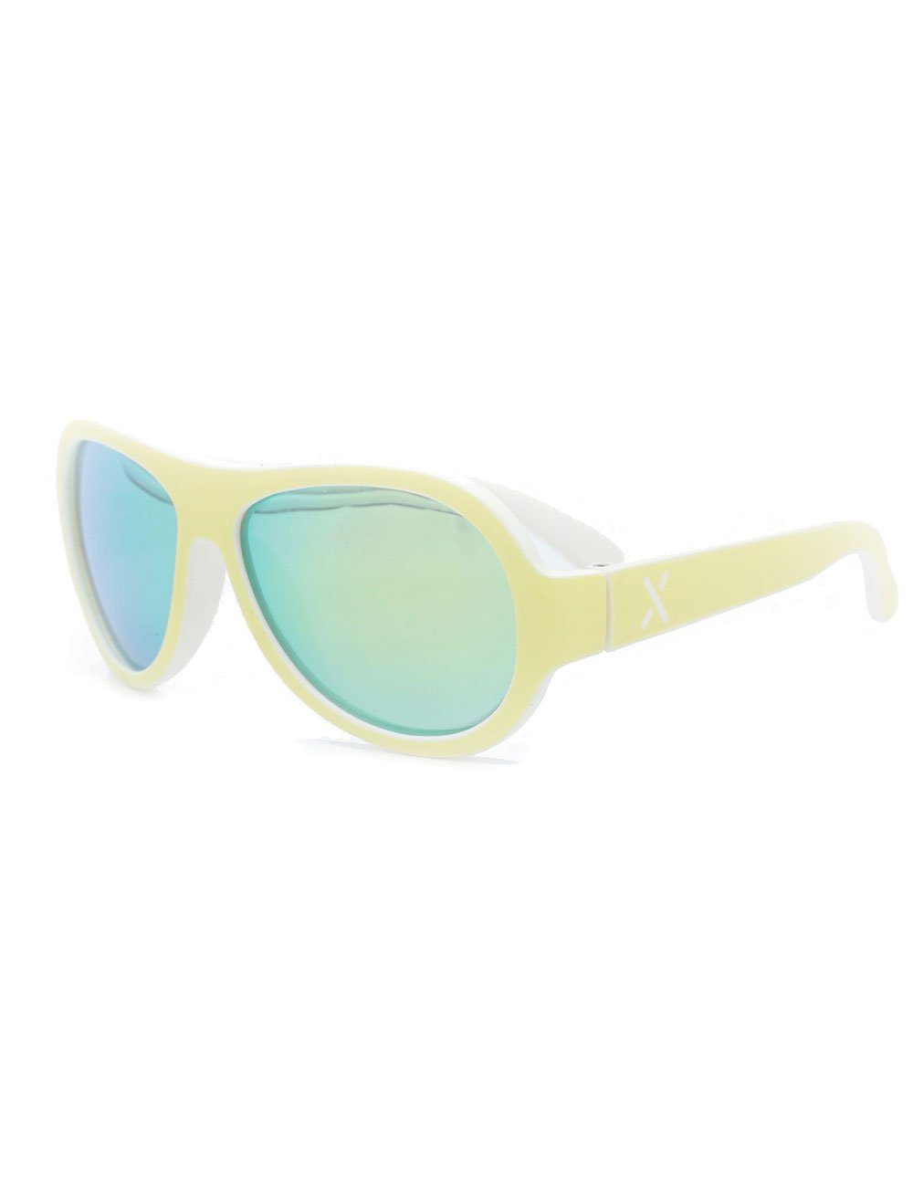 MAXIMO Sonnenbrille KIDS-Sonnenbrille 'round', inkl.Box,Microfaserb. pale yellow