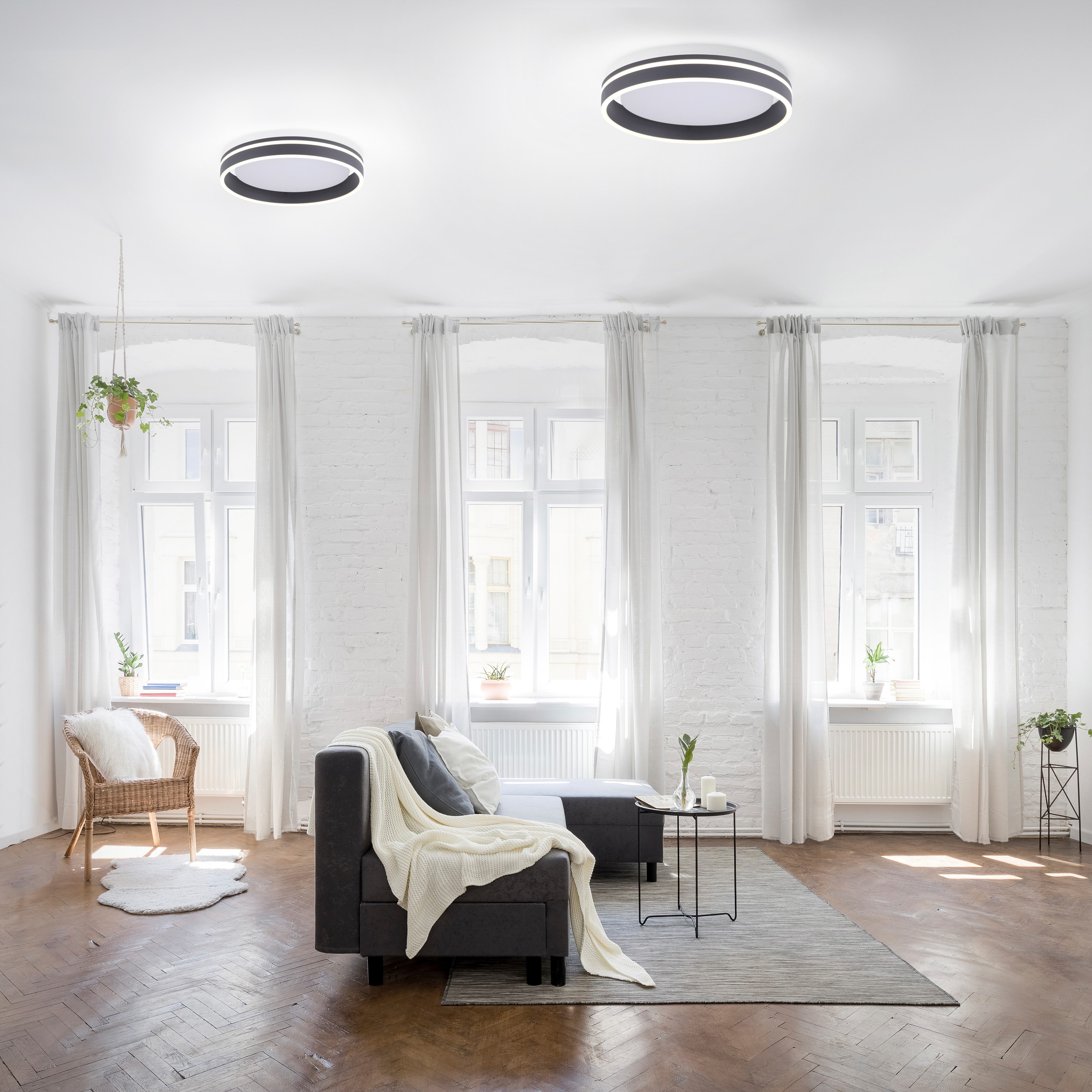 Neuhaus Q SMART HOME LIGHTS LED Deckenleuchte Q-VITO, Smart Home, LED fest integriert, warmweiß - kaltweiß