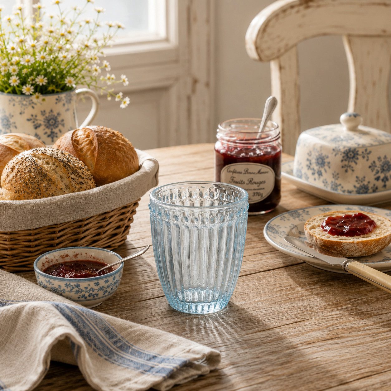 Greengate Glas GreenGate Wasserglas Alice Hellblau