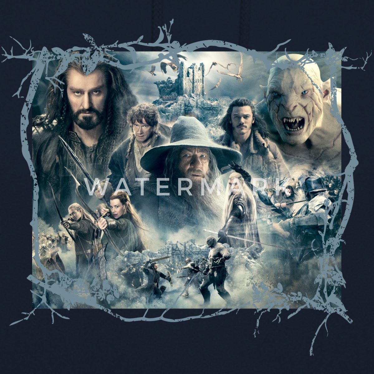 Spreadshirt Hoodie Der Hobbit Die Schlacht der Fünf Heere Charaktere Unisex Hoodie (1-tlg)