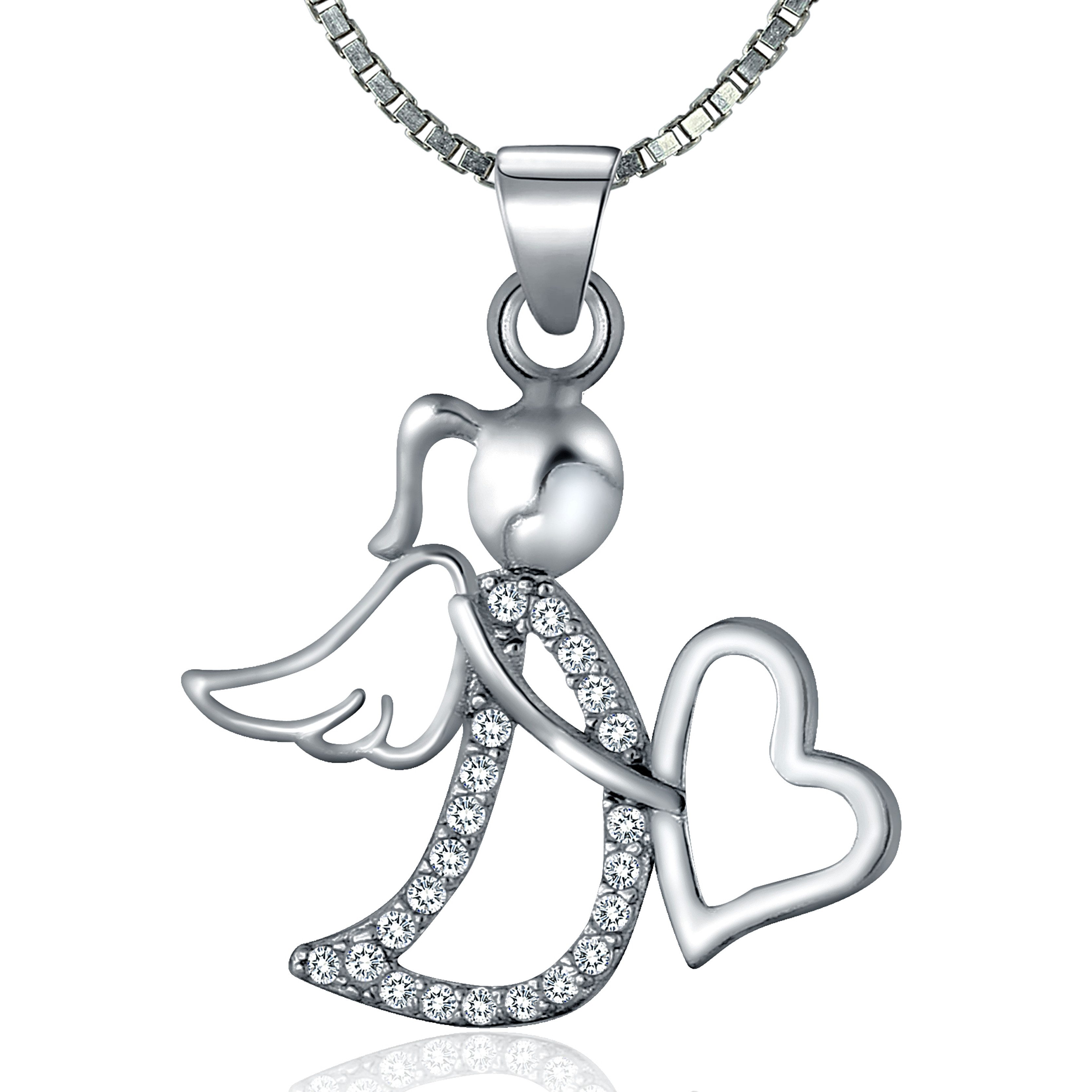 NAHLE Kette mit Anhänger Silberkette 925 Engel Silber Schutzengel (inklusiv günstig online kaufen