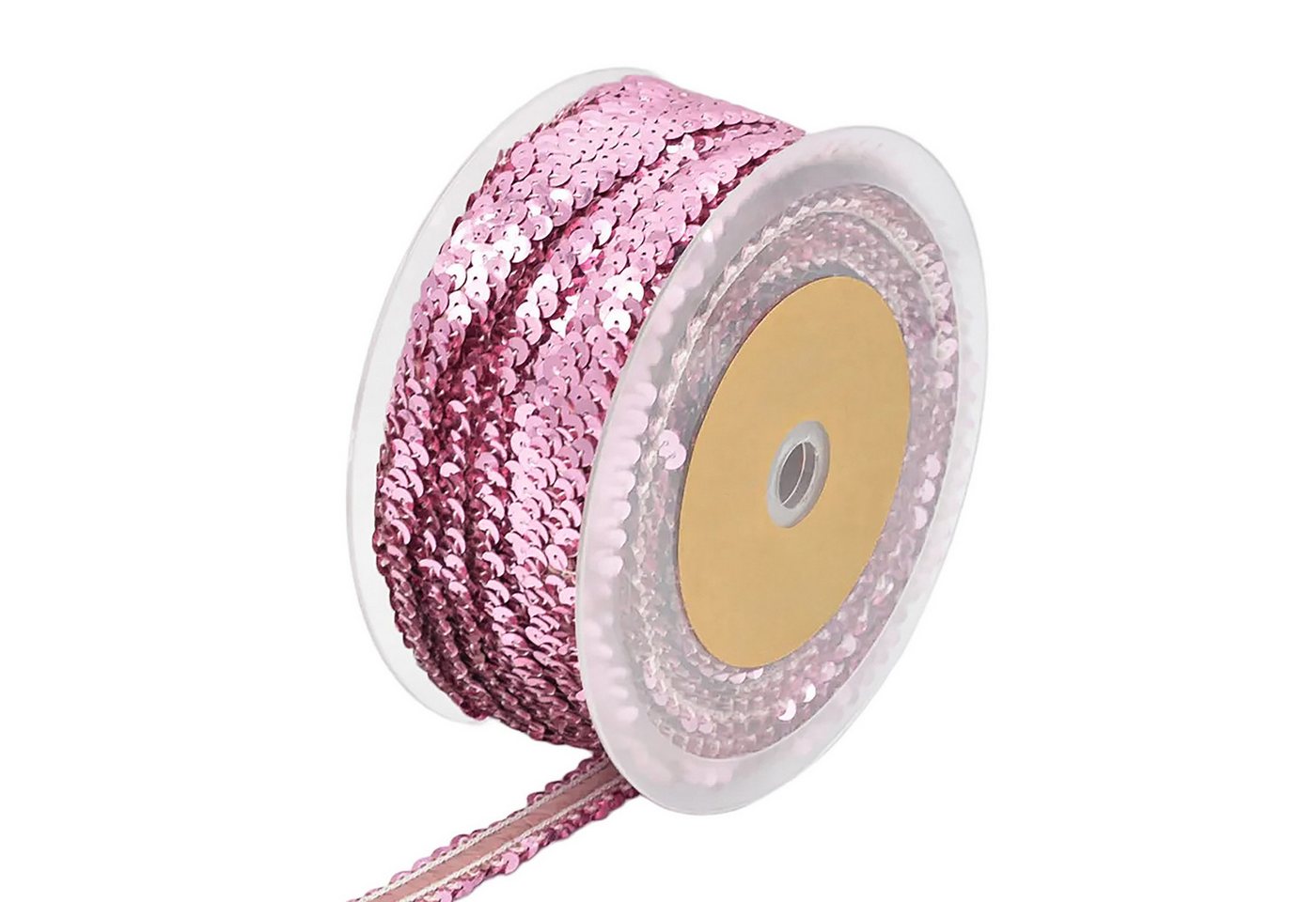 Thumbnail - maDDma Bastelband Paillettenband ab 1m Meterware 20mm elastisches Paillettenborte, rosa