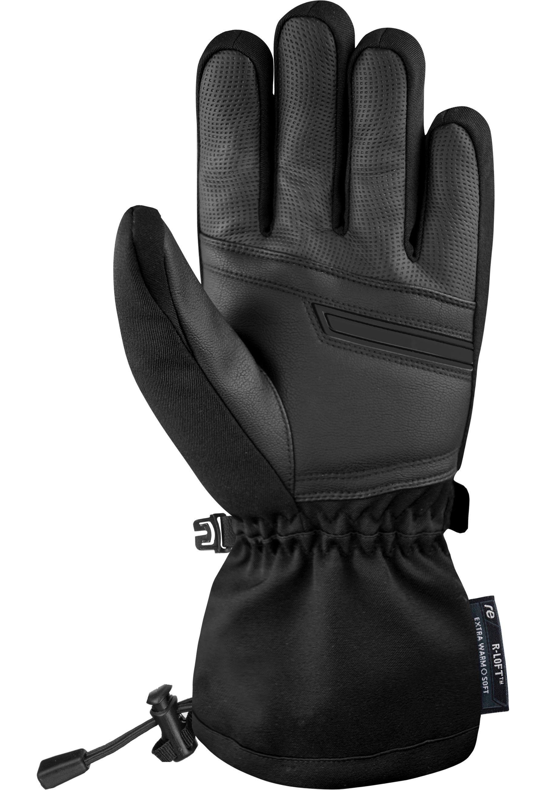 Reusch Skihandschuhe Crosby R-TEX® XT sportlichem Design in schwarz