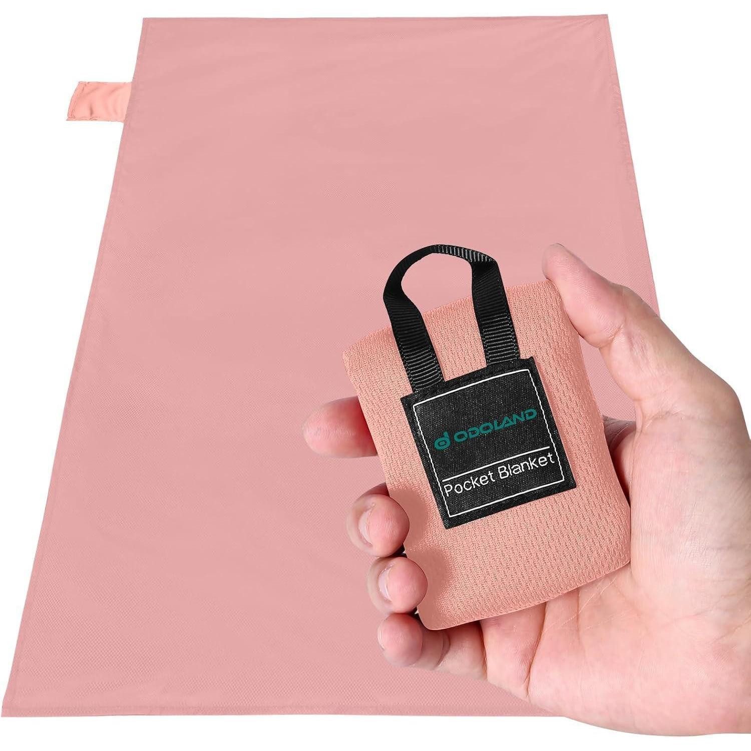 Picknickdecke Picknickdecke ultraleicht sandabweisend mini Camping 70 X 110 CM Rosa, LuxusKollektion