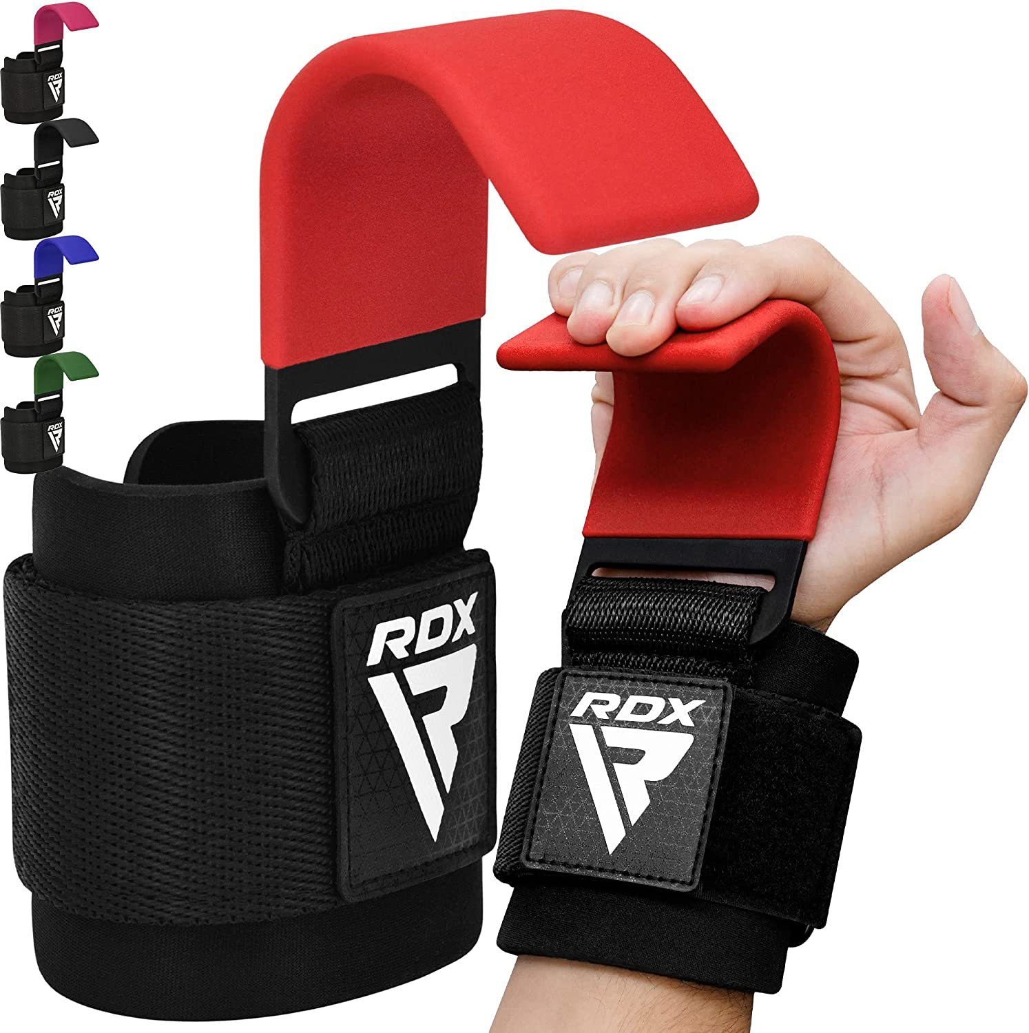 RDX Handgelenkstütze RDX Lifting Straps Hooks Strength Training, Handgelenk Schutz