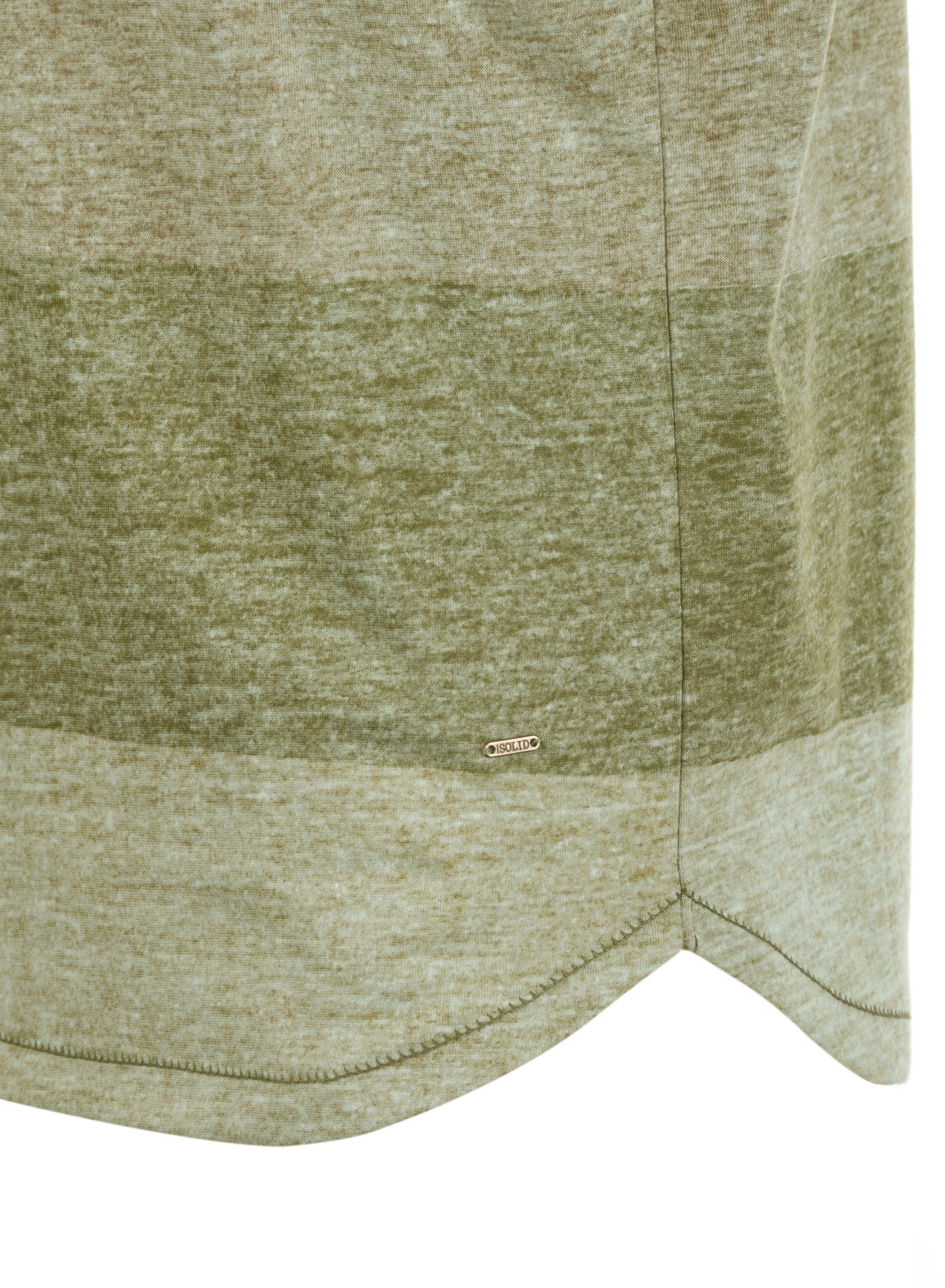 Bag SDTeine !Solid Rundhalsshirt (3590) Green Streifen mit Duffel Kurzarmshirt