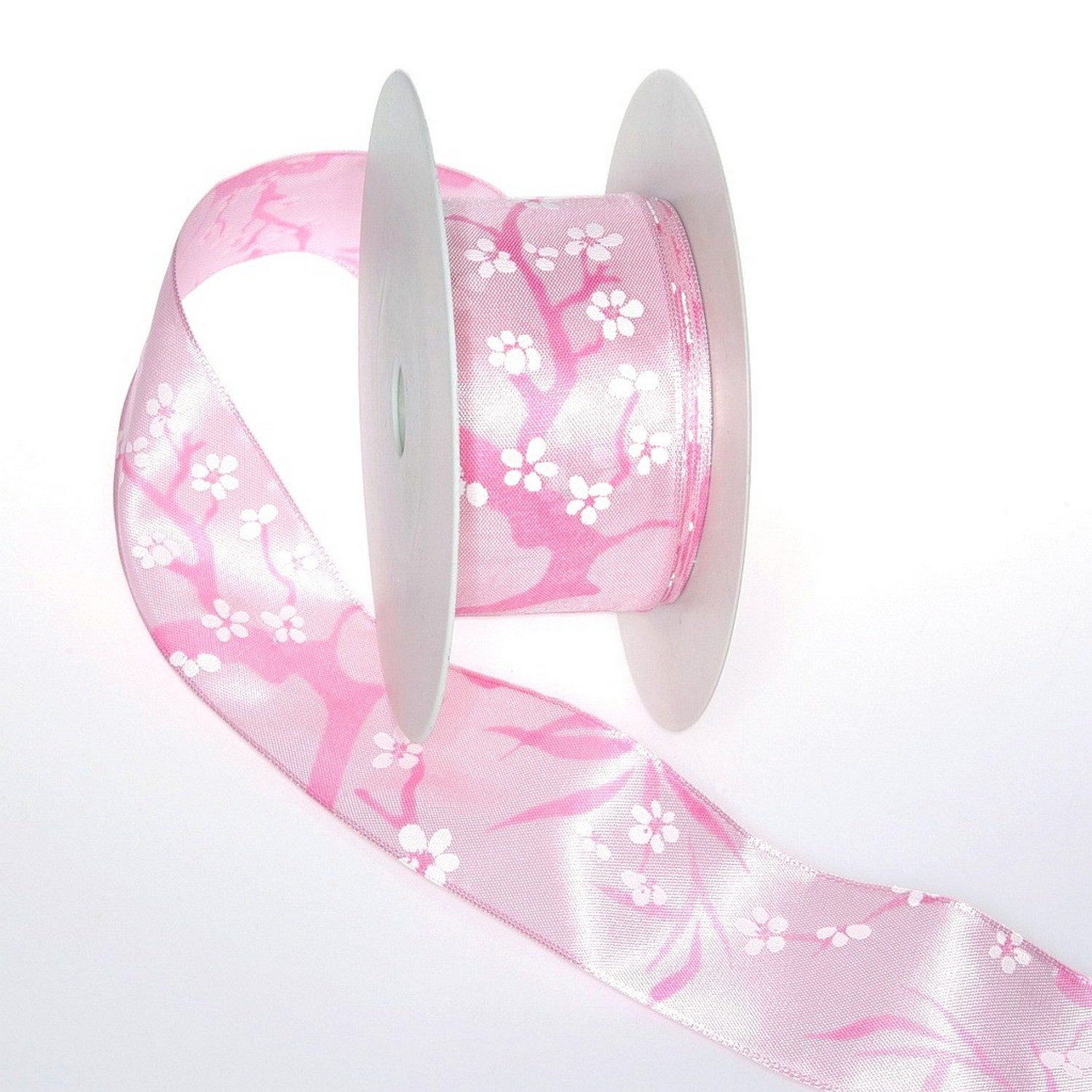 Deko AS Dekoband Dekoband "Kirschblüte" -Rosa - 40mm - Rolle 25m - 47011-40-25-31