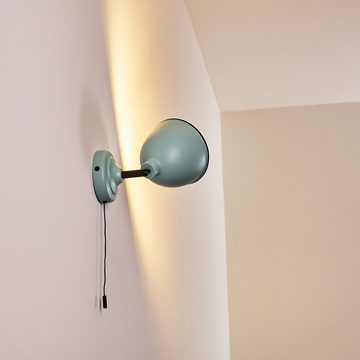 hofstein Wandleuchte »Scerne« verstellbare Wandlampe aus Metall in Türkis/Weiß/Schwarz, ohne Leuchtmittel, 1xE14, Wandspot im Retro-Design, mit Zugschnur zum An-/Ausschalten