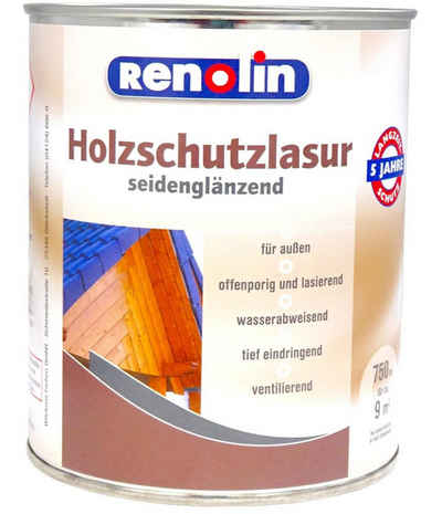 BURI 3x Ren Holzschutzlasur 750ml Außen Möbel Wetter Politur Farbe Anstrich Holzpflegeöl
