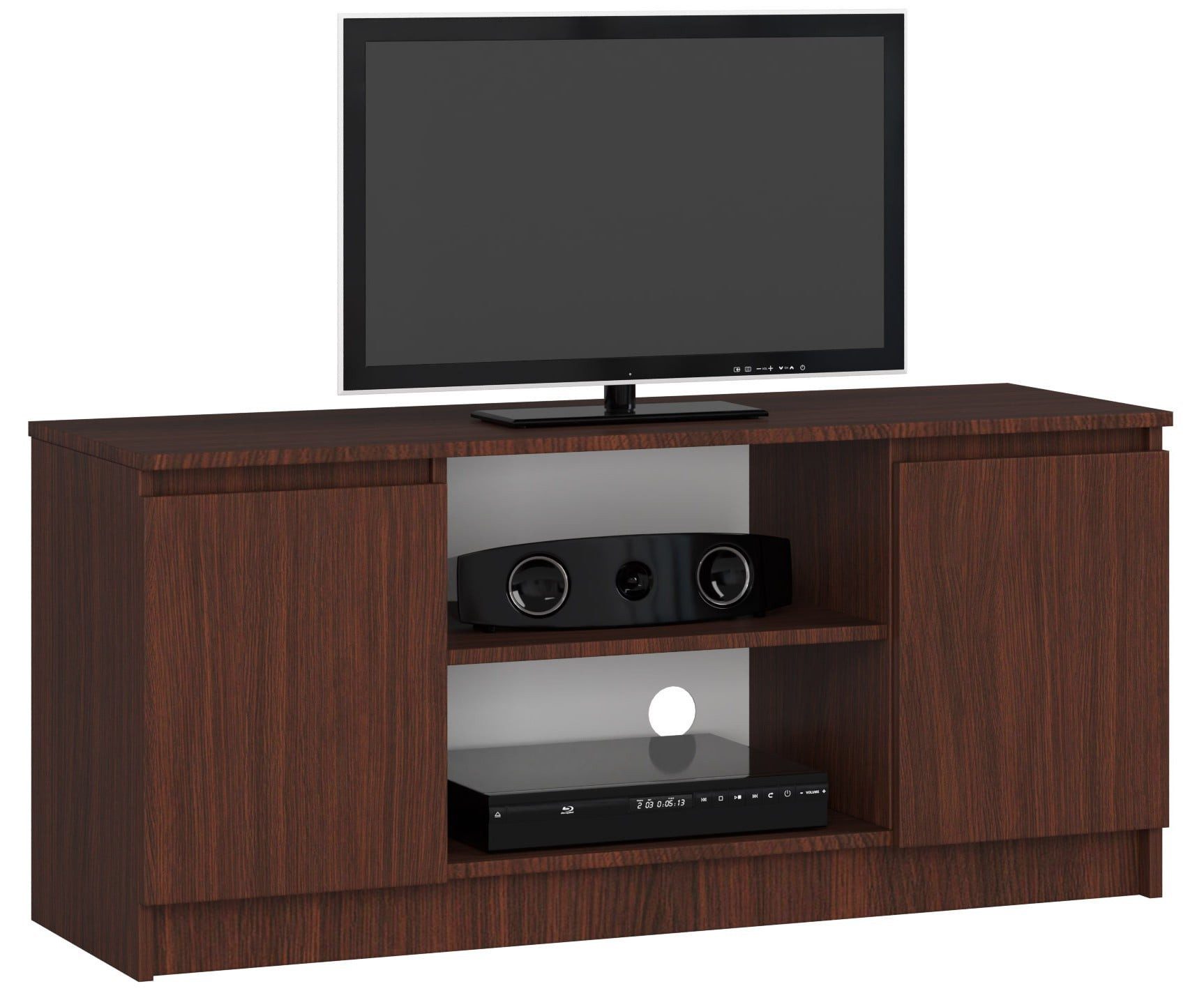 Raumhirsch Furniture Lowboard, TV-Schrank - Elegantes Design für Ihr Wohnzimmer - Fernsehtisch, 120 cm für TV bis 65", 2 Türen, 2 Böden, bis 75 kg, kratzfest