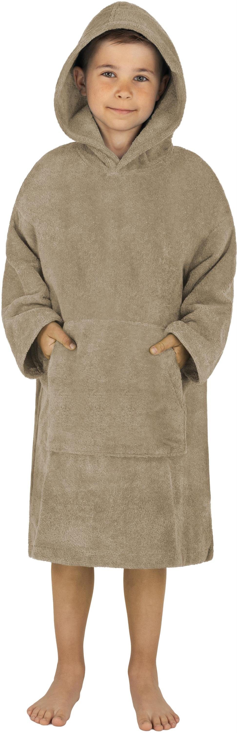 normani Badeponcho Kinder langarm Poncho 6-9 Jahre Pichilemu, Baumwolle, Kapuze, Schlupf, Kinderponcho mit trocknender Baumwoll-Innenseite